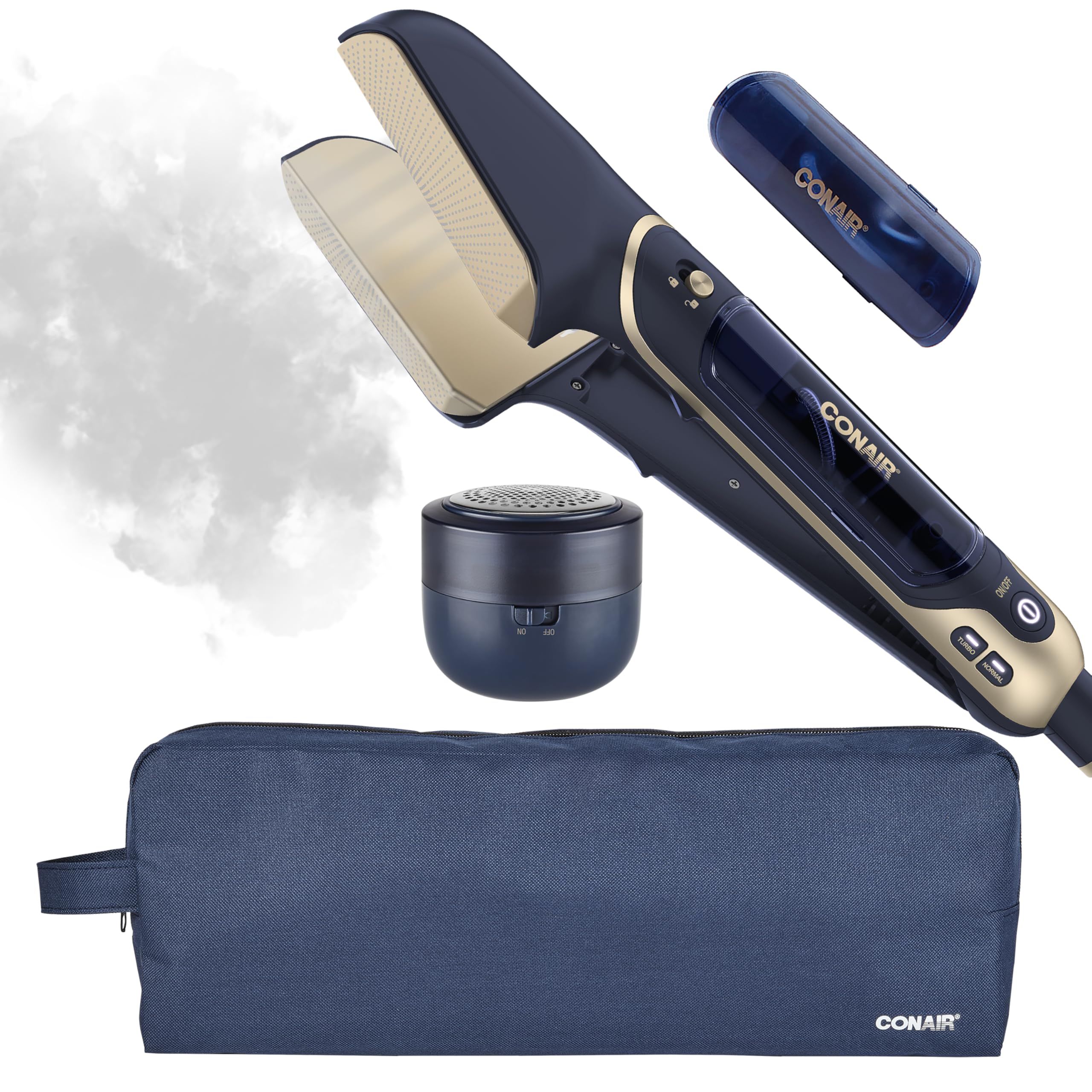 Conair 3-in-1 Steam Iron & Fabric Steamer with Detachable Water Tank, Storage Bag & Fabric Shaver - Amazon Exclusive | Professional Garment Wrinkle Remover for Clothes, Curtains & Bedding | Perfect for Home Use, Office, Travel & Quick Outfit Refresh