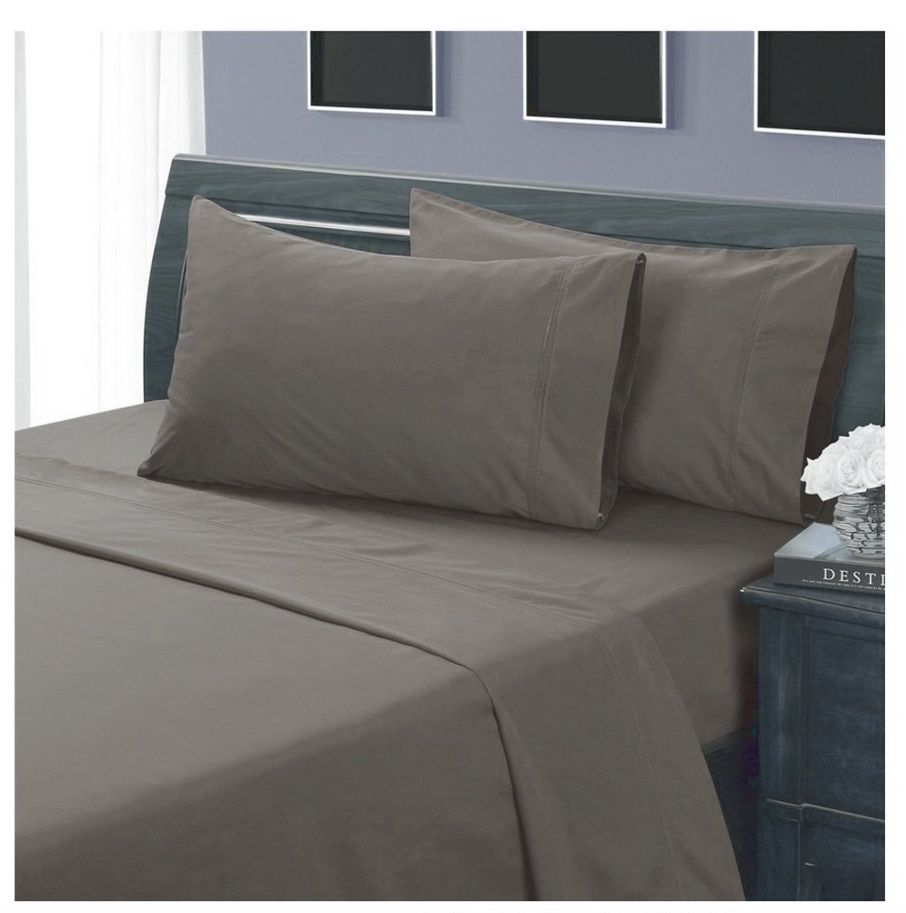 Marrikas 100% Viscose from Bamboo King Size Sheet Set - Breathable & Hypoallergenic Bedding for Cool Sleep - Taupe Color