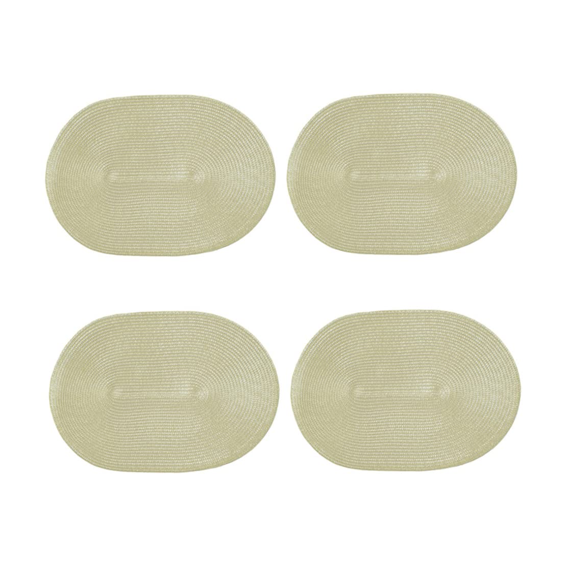 Braided Heat-Resistant Non-Slip Oval Placemats Set of 4 - 30x45cm Washable Table Mats for Dining & Kitchen Decor | Perfect for Dinner Parties, Daily Use & Home Styling