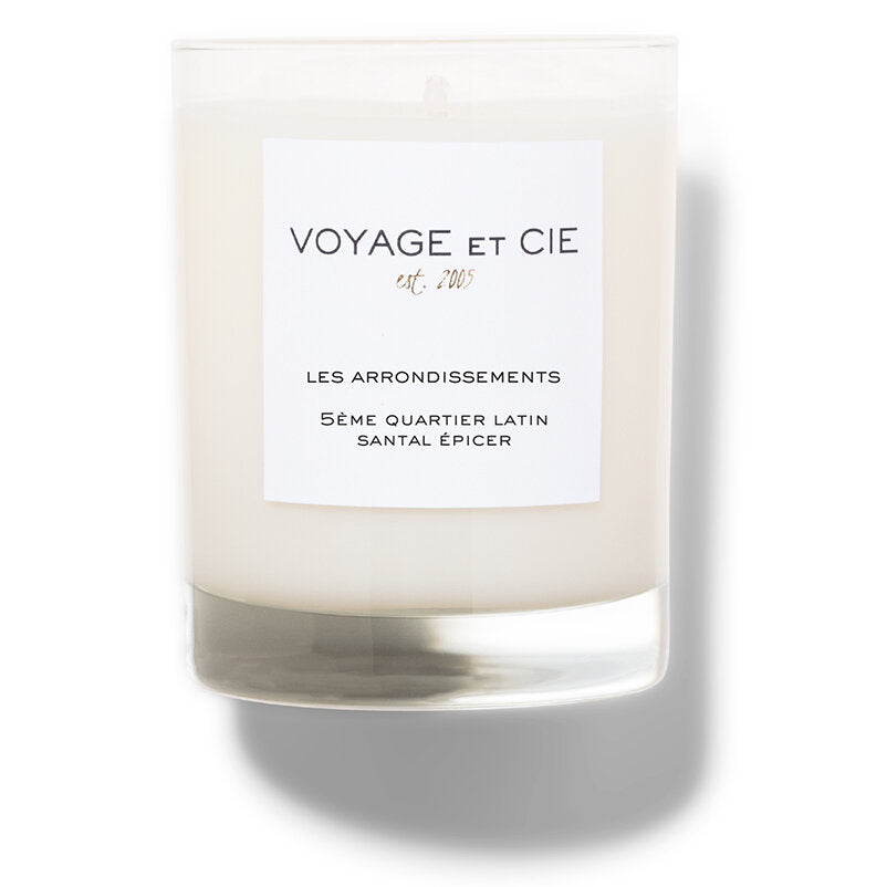 Voyage et Cie Santal Epicerie - Premium Sandalwood Scented Candle for Home, Spa & Meditation | Aromatherapy Relaxation Gift