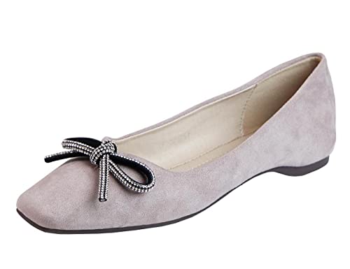 C.Paravano Women's Flats - Comfortable Suede Ballet Shoes with Buckle Closure | Elegant Casual & Office Shoes for Women | Perfect for Work, Travel and Daily Wear