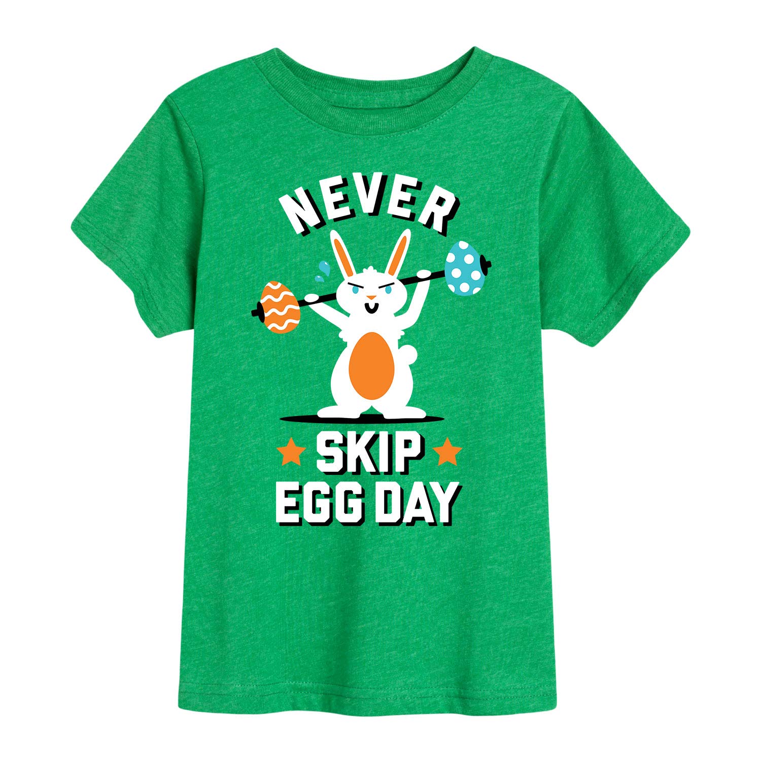Funny Toddler Short Sleeve T-Shirt - Never Skip Egg Day Design - Cute Baby Clothes for Boys & Girls - Perfect for Playdates, Daycare & Family Photos