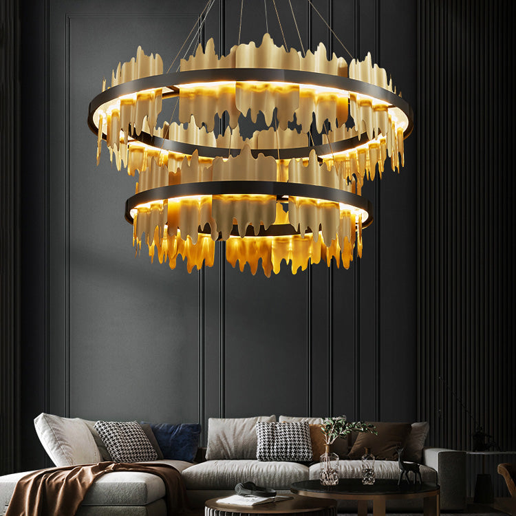 Isabel Multi-Tier Round Crystal Chandelier - Elegant Dining Room Lighting Fixture for Modern Home Decor | Perfect for Living Room, Bedroom, and Entryway