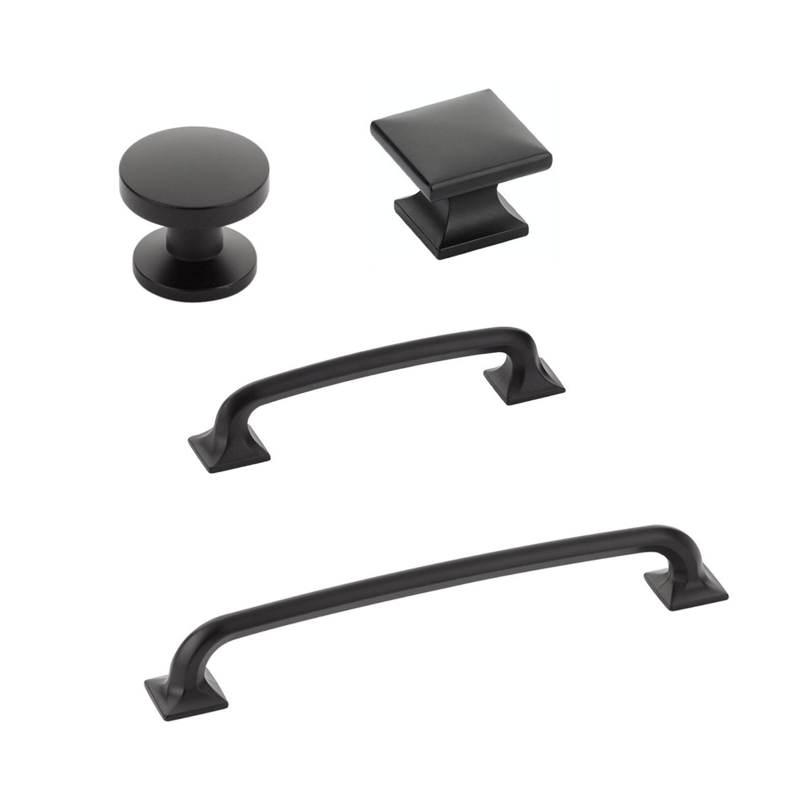 Premium Matte Black Cabinet Knobs and Drawer Pulls - Square Milli Design for Modern Kitchens & Bathrooms - Durable Hardware for Cabinets, Dressers & Furniture