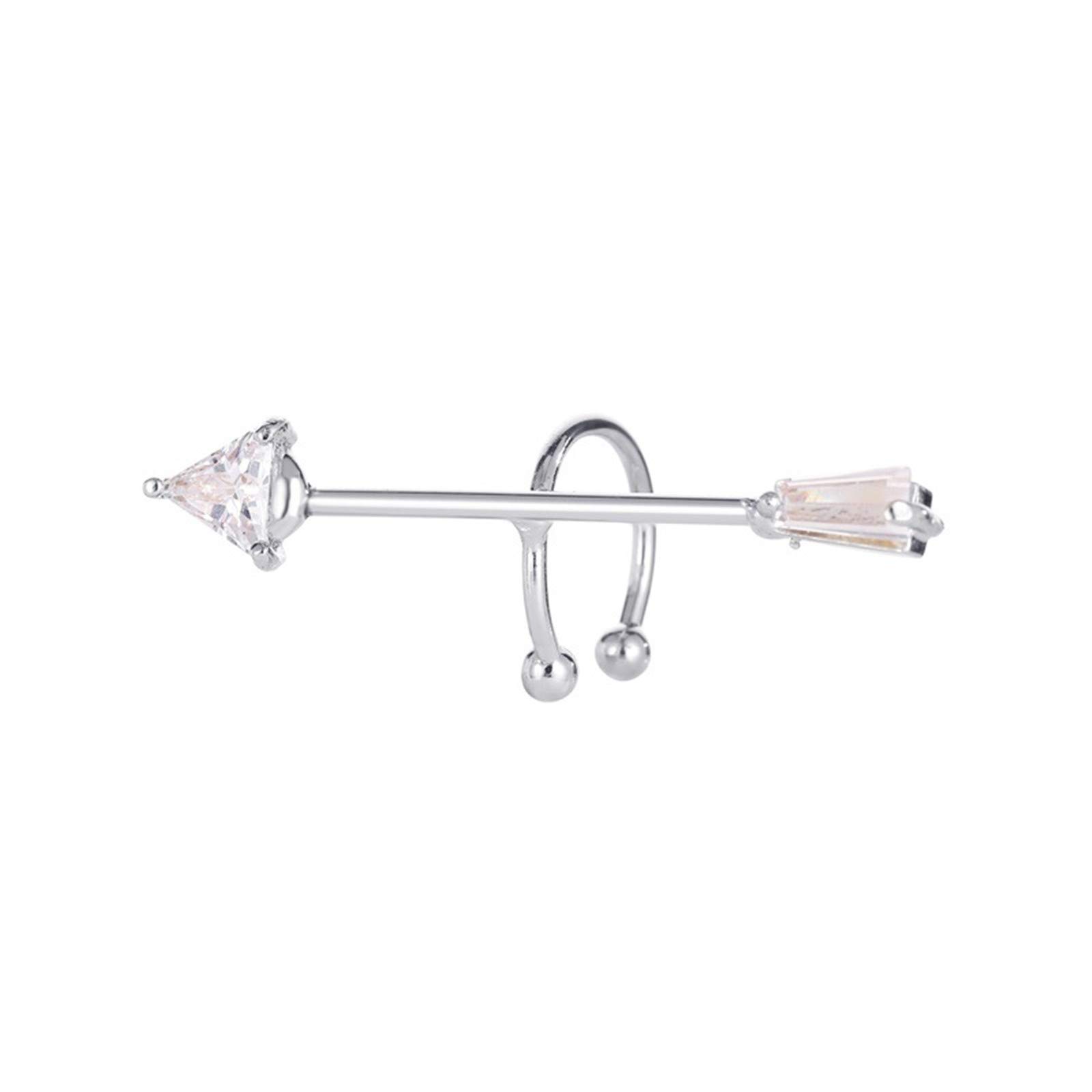 Titanium Clip-On Earrings for Women - Single Zircon Stud Earrings, Hypoallergenic & Non-Tarnish - Perfect for Parties, Weddings & Everyday Wear