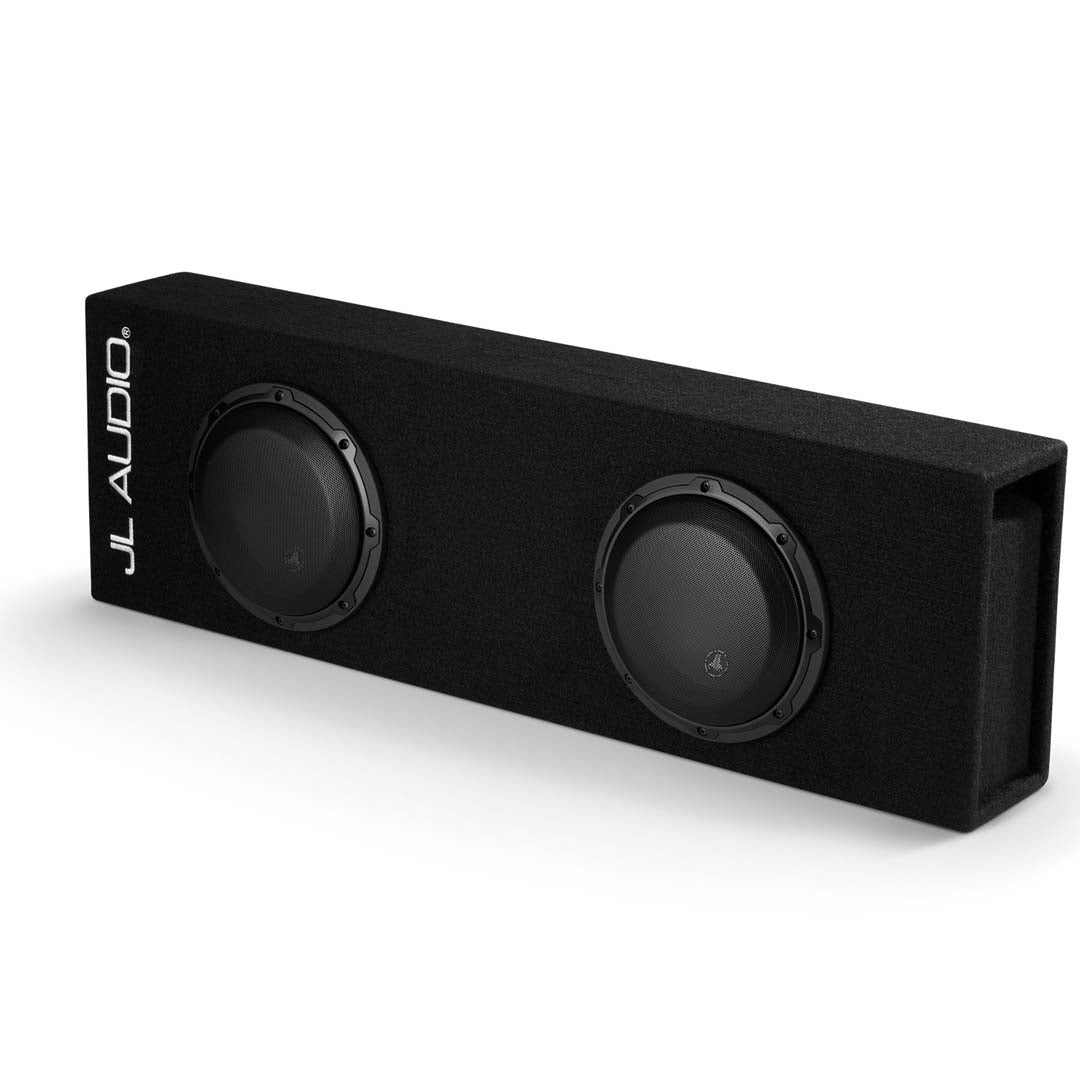 JL Audio CP208LG W3v3 Dual 8-Inch 4 Ohm Subwoofers with Ported Enclosure - 500W RMS Power for Car Audio & Home Theater Bass Enhancement