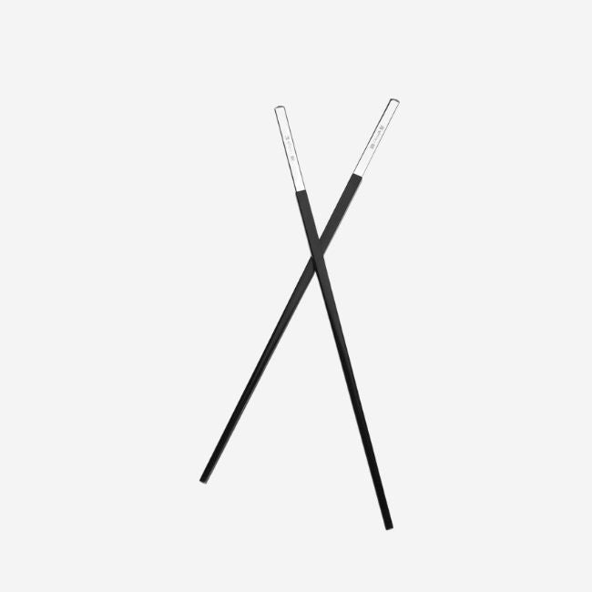 Christofle Uni Chinese Chopsticks Black - Elegant Lacquered Black Chopsticks for Asian Dining, Sushi, and Home Decor