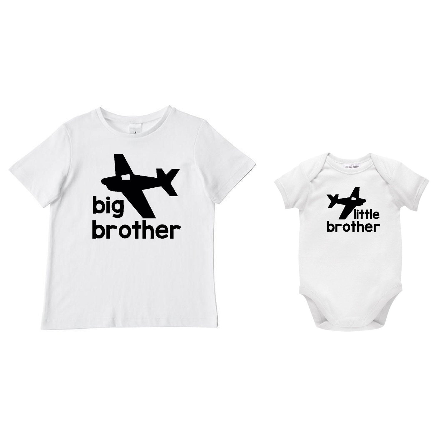 Big Brother Little Brother Matching Airplane Outfits - Customizable Colors for Siblings | Perfect for Family Travel & Twin Photo Shoots