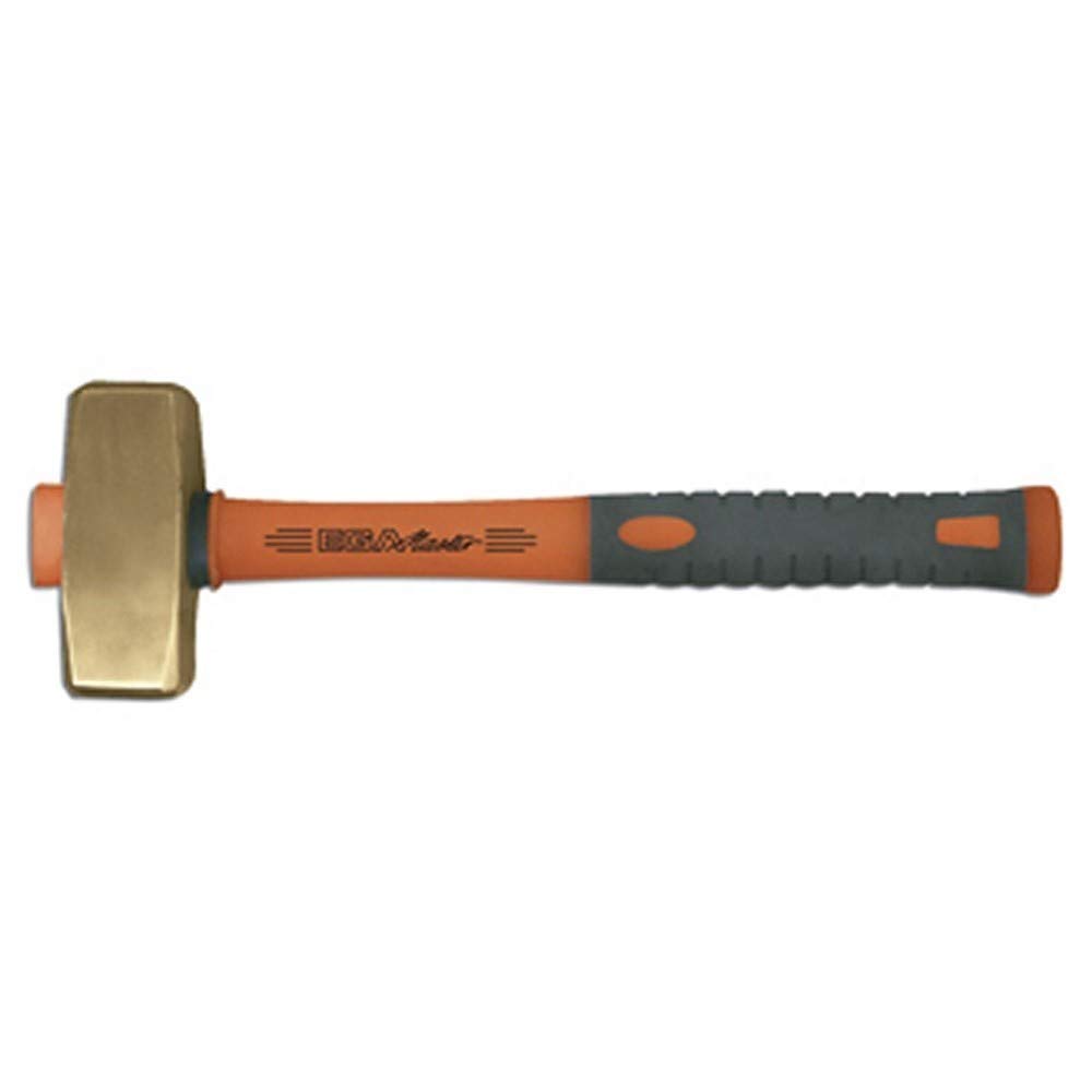 1500g German-Style Stoning Hammer with Non-Sparking Brass Head & Fiberglass Handle - Perfect for Masonry, Construction, and Metalworking Projects