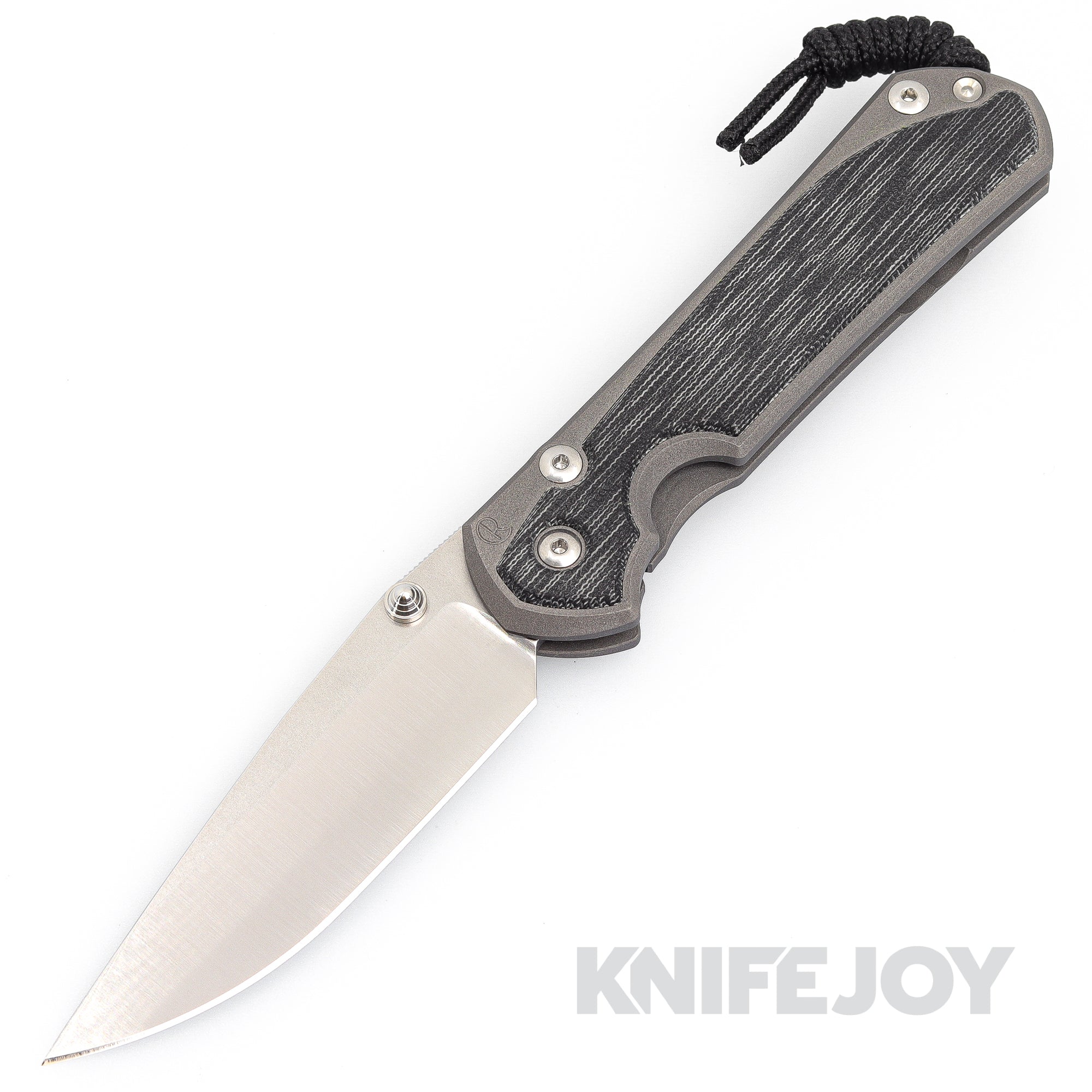 Chris Reeve Knives Large Sebenza 31 Folding Knife - Black Canvas Micarta Inlays, Drop Point Polished Blade - EDC, Camping, Hunting & Outdoor Survival Tool