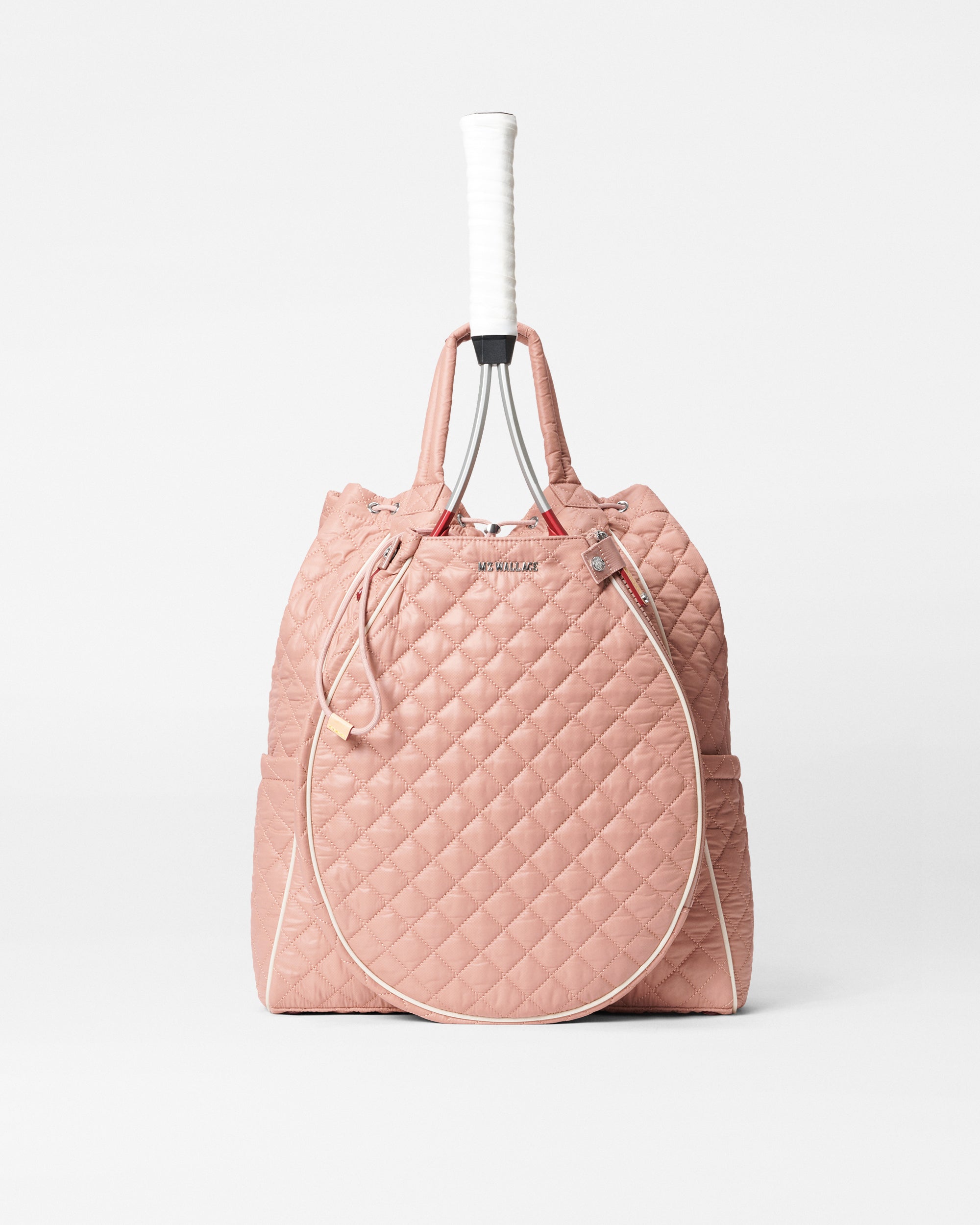 Dusty Rose & Ecru Convertible Tennis Backpack - 2-in-1 Sports Bag for Women & Men | Perfect for Tennis, Gym, Travel & Work Commute