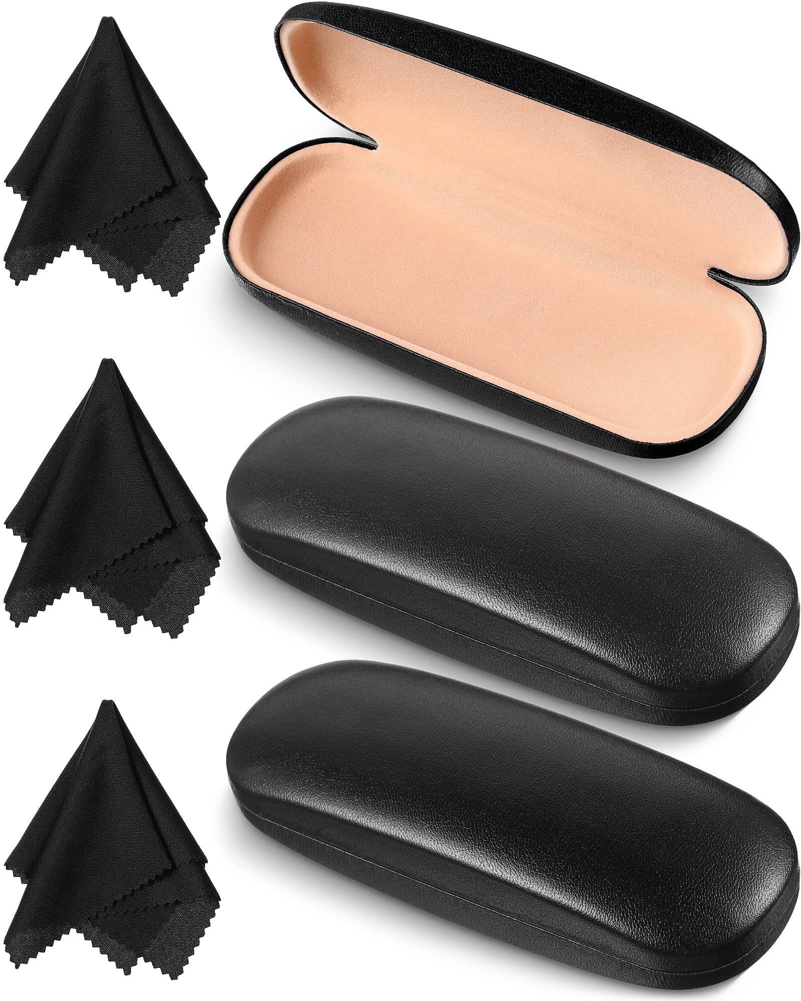 Frienda 3 Pack Hard Shell Glasses Case - Durable Eyeglass & Sunglasses Storage for Men & Women - Perfect for Travel, Work, and Daily Protection