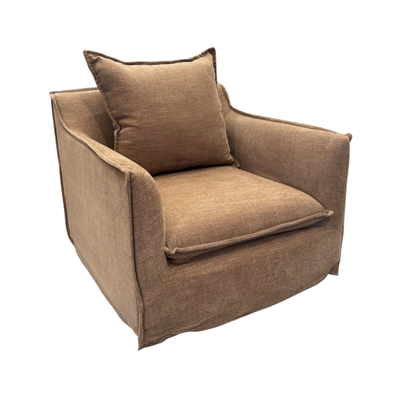 Felicity Armchair - Modern Tufted Accent Chair in Tawny Brown | Perfect for Living Room, Bedroom, or Office Decor