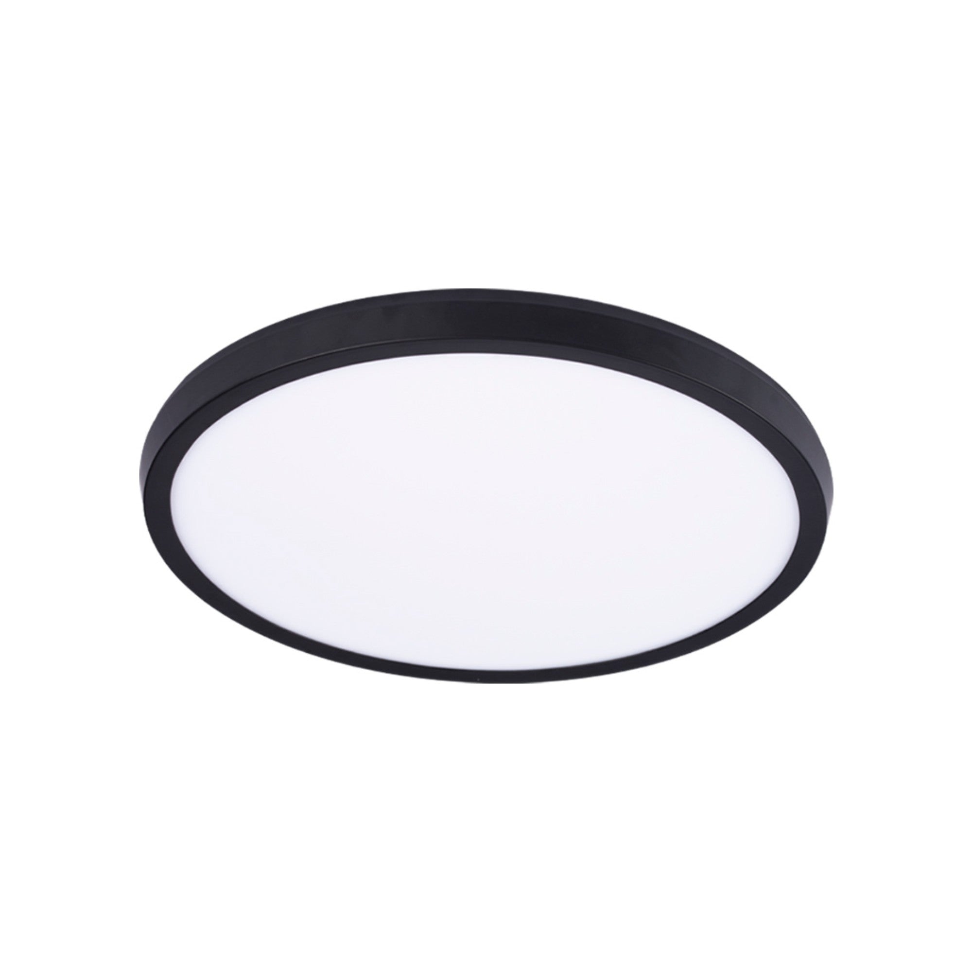 Argo 19 LED Flush Mount Ceiling Light - 3500K Warm White - Black Finish - Energy Efficient Lighting for Bedroom, Kitchen, Hallway