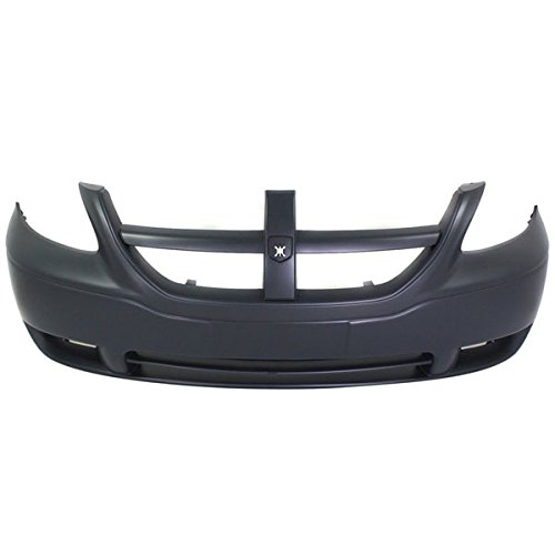 Partomotive Front Bumper Cover Assembly for 2005-2007 Dodge Caravan - No Fog Lamp Holes - OEM# CH1000431 5139117AA - Perfect Replacement for Damaged Bumpers & Vehicle Restoration