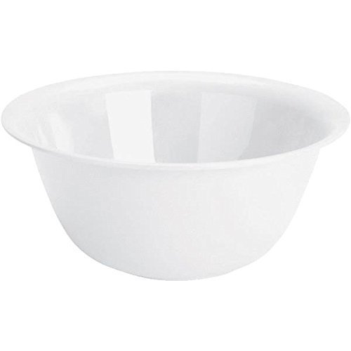 Sterilite 6 Quart White Plastic Mixing Bowls - 2 Pack Bulk Set for Kitchen, Baking, Food Storage & Meal Prep