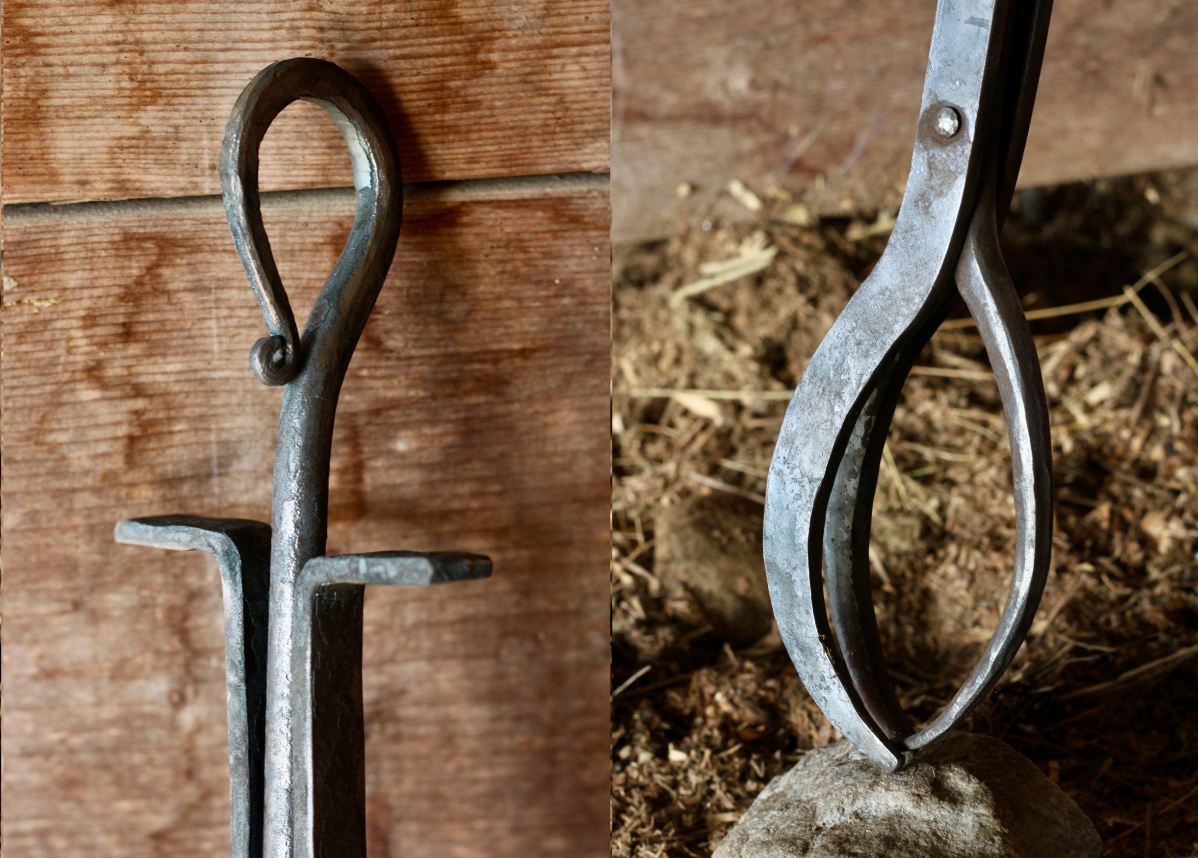 Premium Hand-Forged Log Grabber - Heavy Duty Firewood Tongs for Wood Stove, Fireplace & Camping Use