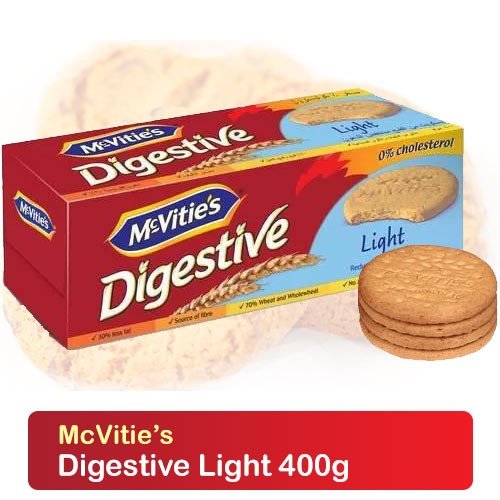 McVitie's Digestive Biscuits 400g - Original Whole Wheat Cookies for Tea Time, Snacking & Healthy Digestion - Perfect with Coffee or as a Dessert Topper