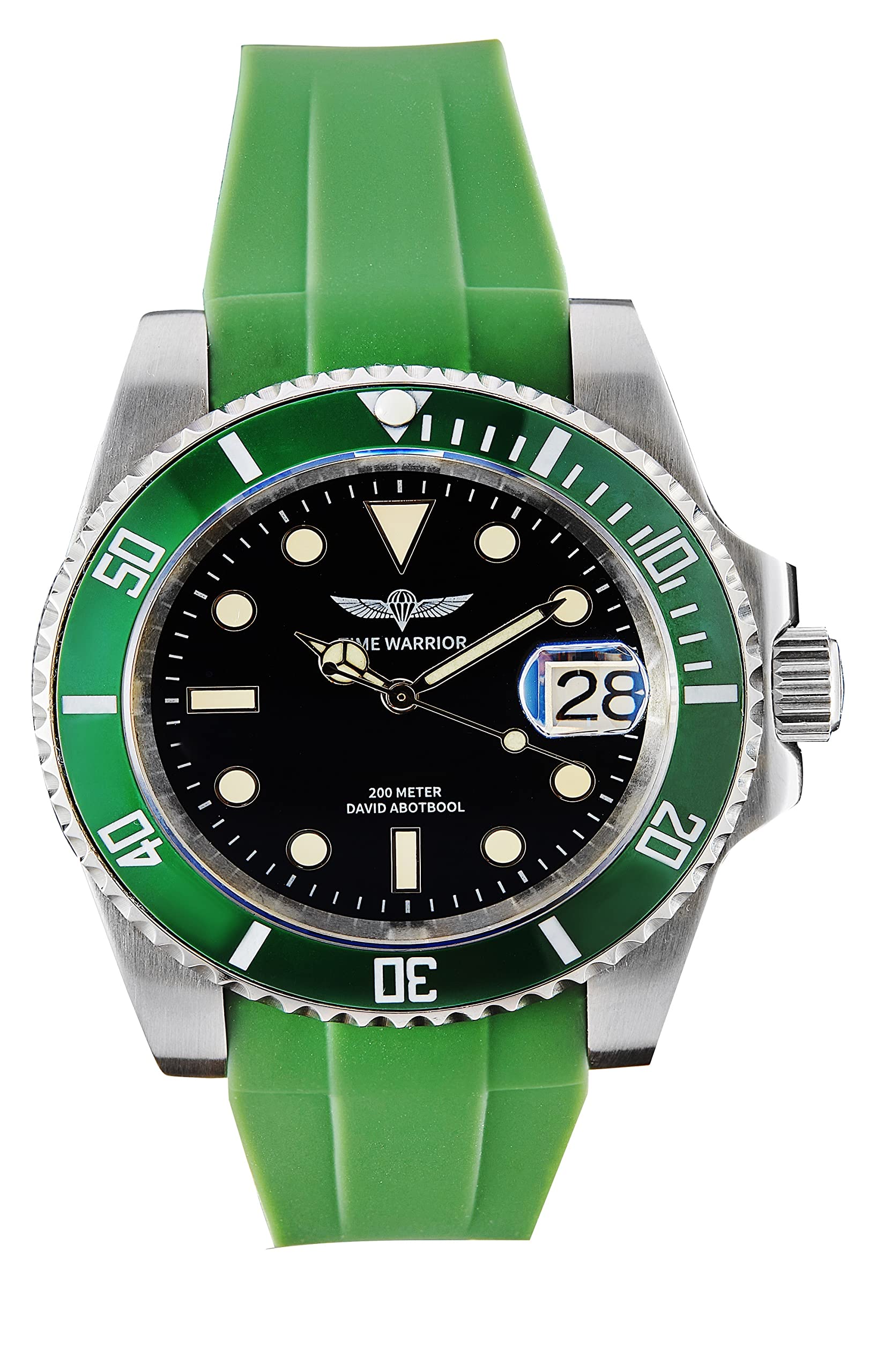 Men's 200M Waterproof Diving Watch with NH35 Automatic Movement, Sapphire Crystal Glass, Stainless Steel Business Chronograph - Perfect for Scuba Diving, Swimming & Professional Office Wear