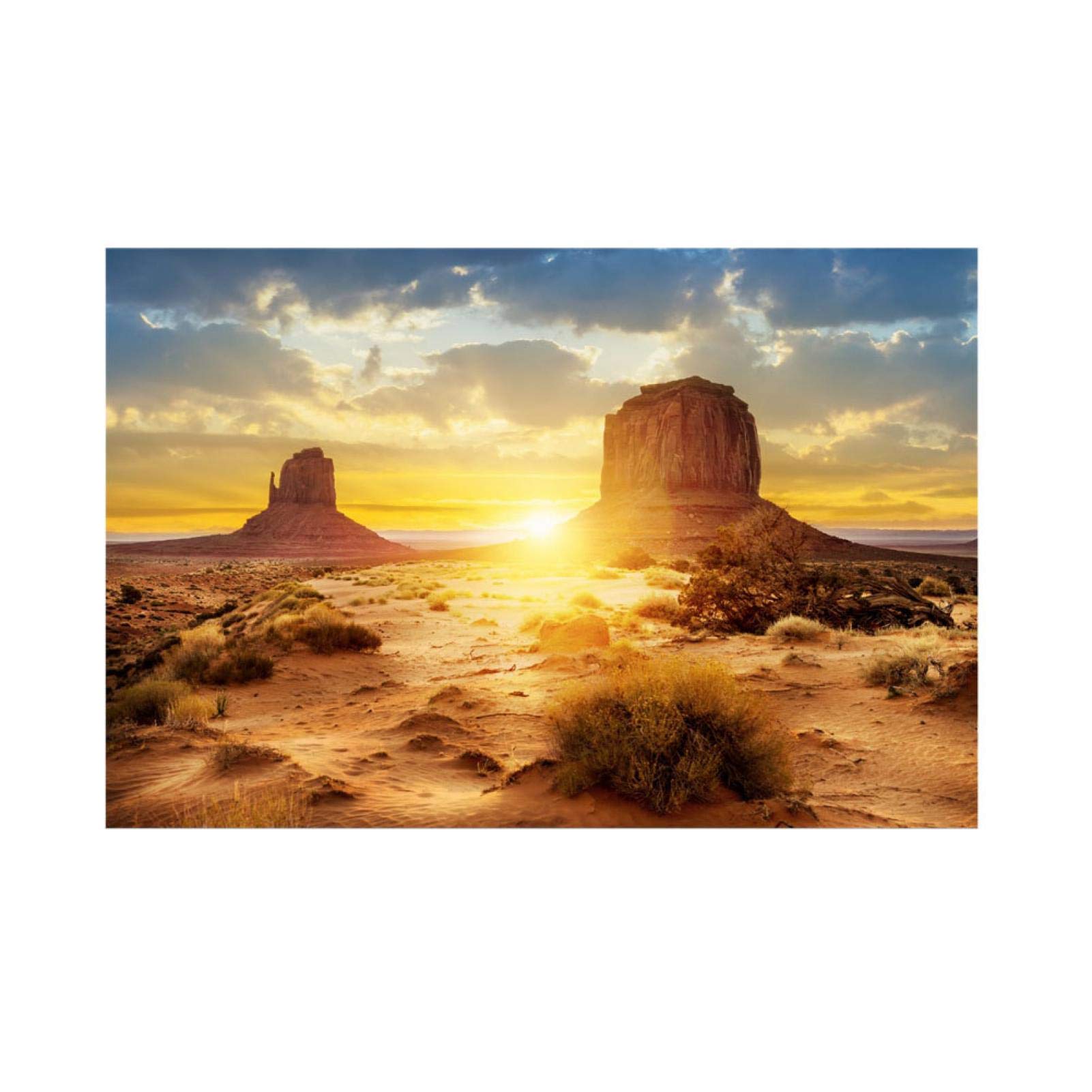 EBTOOLS Desert Aquarium Background Sticker - 61x30cm Waterproof PVC Decoration for Fish Tanks