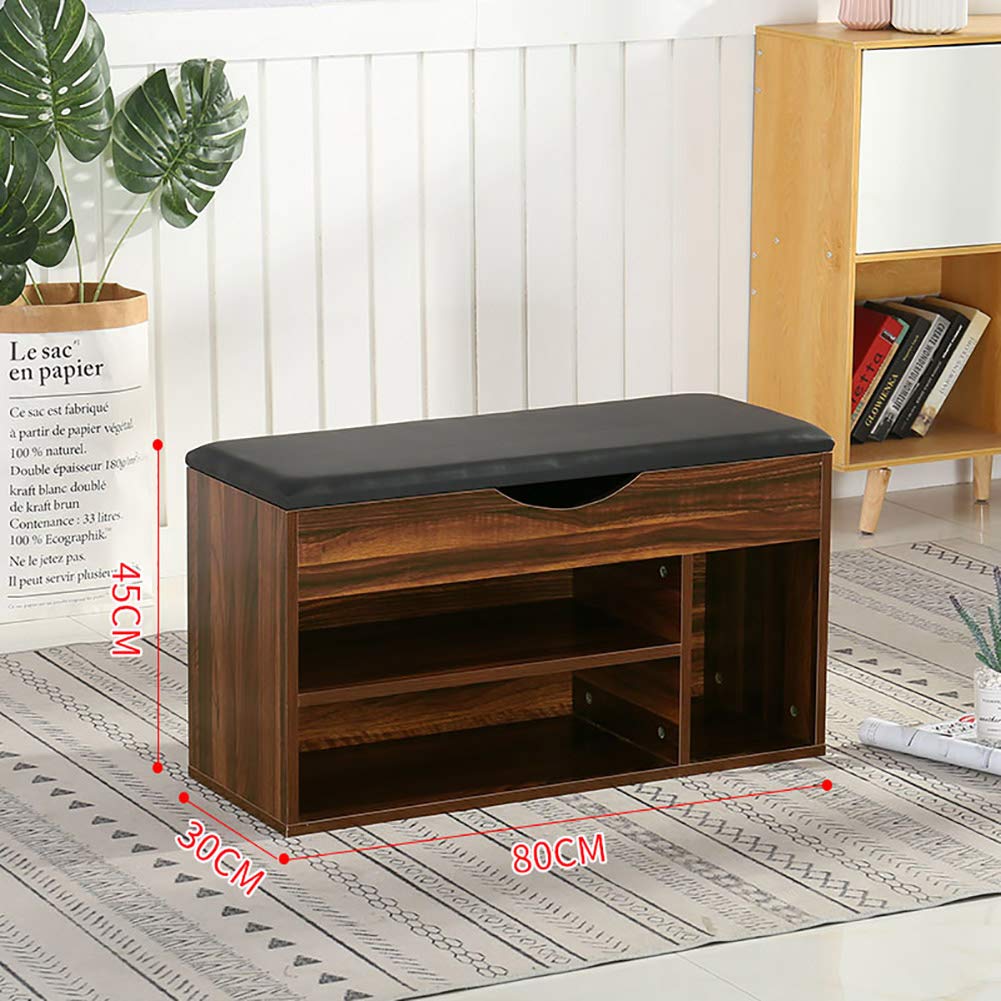 DXAQC Upholstered Shoe Storage Bench with Cushioned Seat - 2-Tier Boot Organizer for Entryway, Hallway & Closet - Perfect for Organizing Shoes, Boots & Home Decor