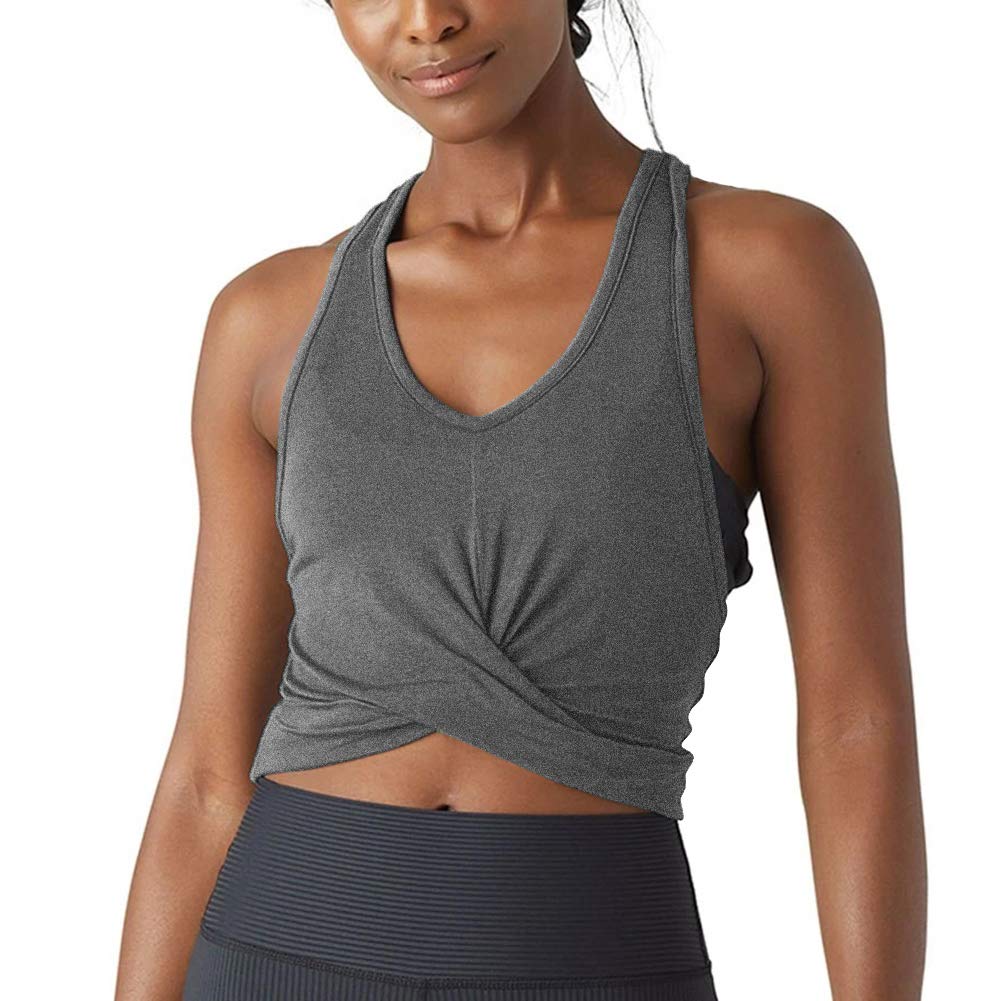 Bestisun Women's Workout Tops - Loose Fit Flowy Cropped Tank Tops, Athletic Racerback Shirts for Yoga, Running & Gym | Breathable Summer Exercise Tops