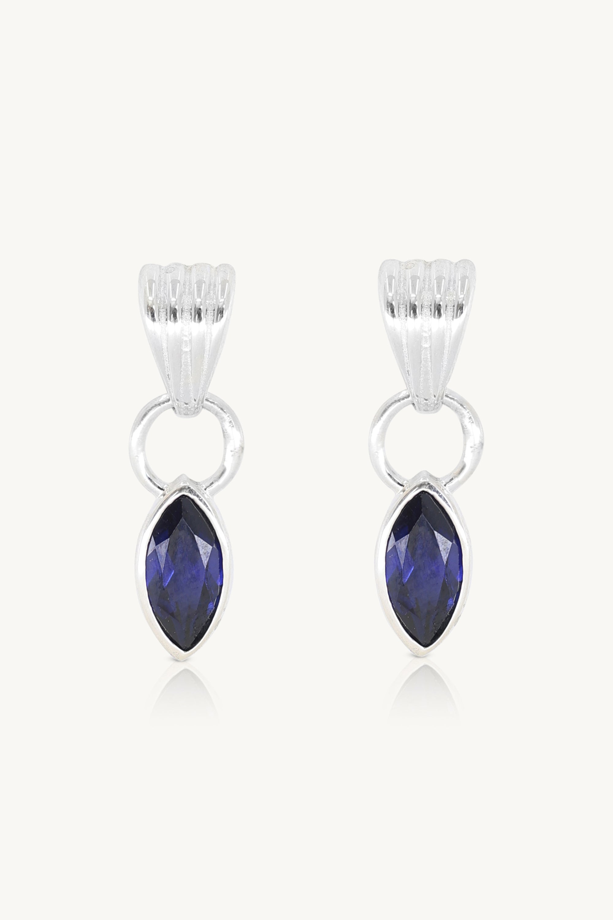 Camille Sapphire Silver Earrings for Women - Elegant Sterling Silver Jewelry with Genuine Sapphire Stones - Perfect for Weddings, Parties & Special Occasions