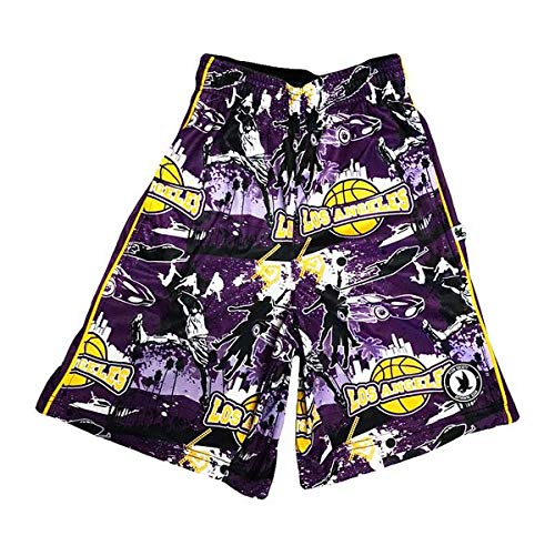 Flow Society Boys' LA Athletic Shorts - Lightweight Breathable Running Basketball Workout Shorts for Active Kids - Perfect for Sports, Gym, and Summer Outdoor Activities
