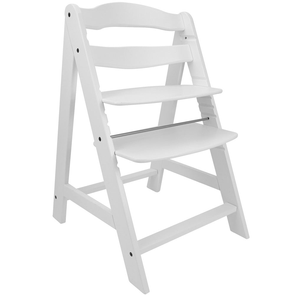 509 Sky Adjustable Wooden Chair - White, Durable Beechwood Kids Furniture for Bedroom, Study Room & Playroom