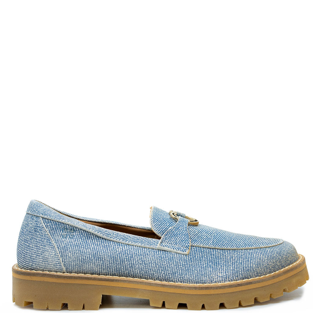 Porte Jean Heart Chunky Loafers for Women - Comfortable Slip-On Shoes with Chunky Heel - Perfect for Casual Outfits, Office Wear & Everyday Fashion