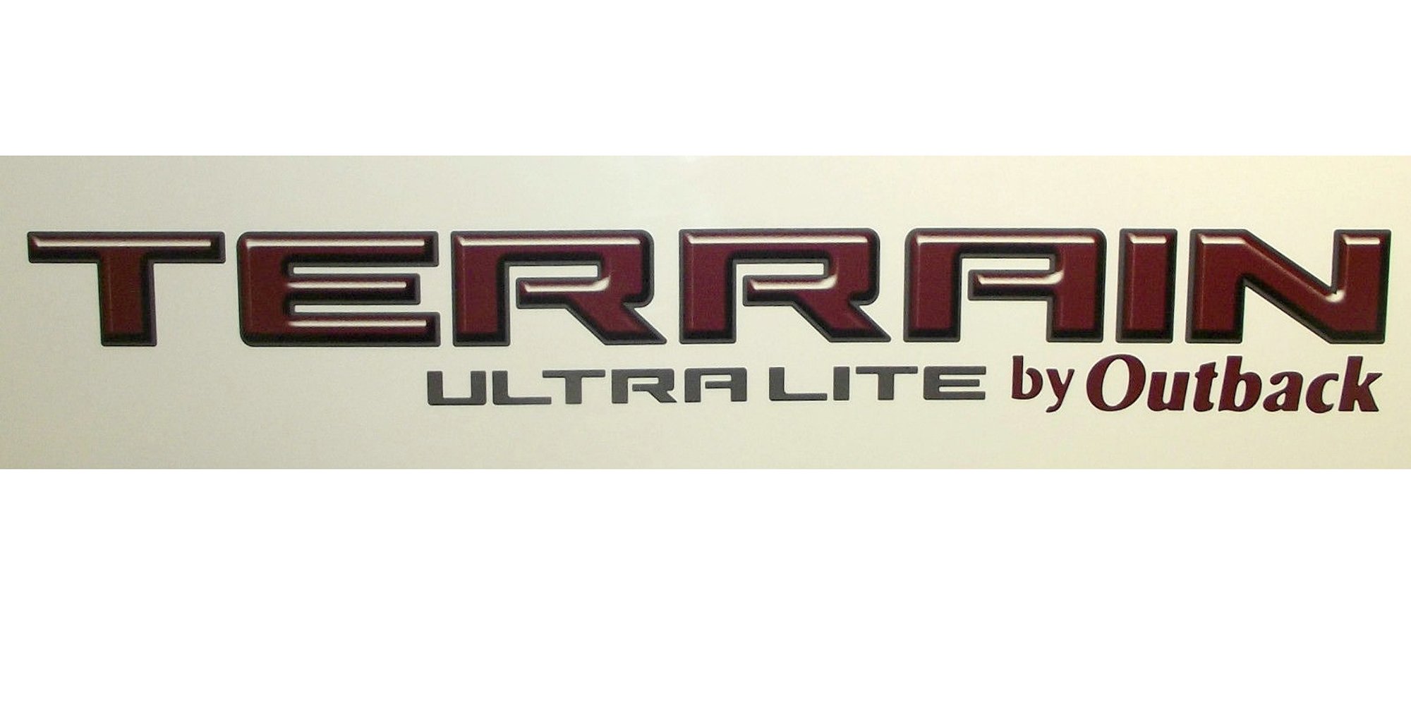 2 Pack Terrain Ultra Lite Outback Boat & RV Trailer Decals - Waterproof Vinyl Graphics for Outdoor Adventures, Camping & Road Trips