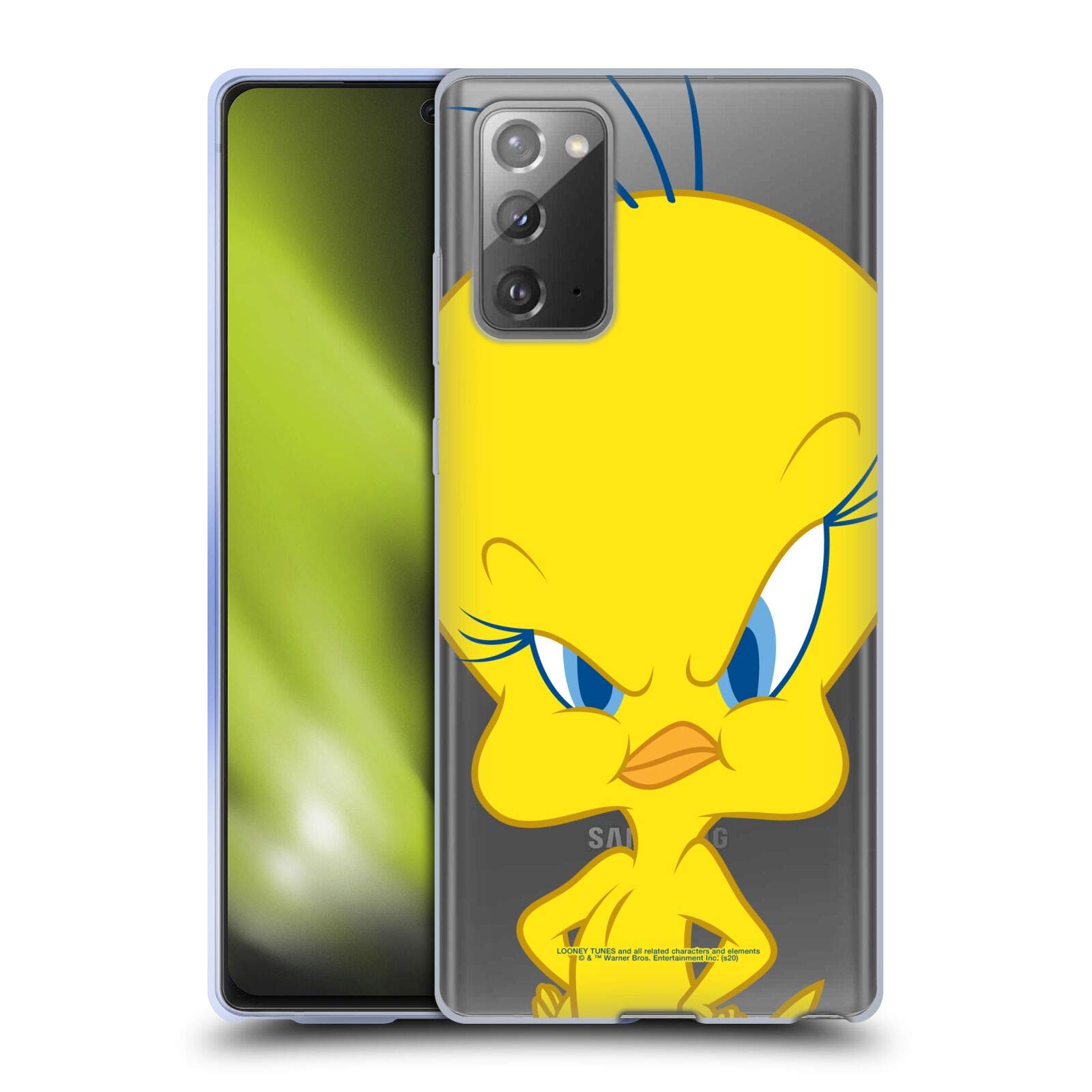 Head Case Designs Officially Licensed Looney Tunes Tweety Soft Gel Case for Samsung Galaxy Note20/5G - Durable Protection & Fun Style for Everyday Use