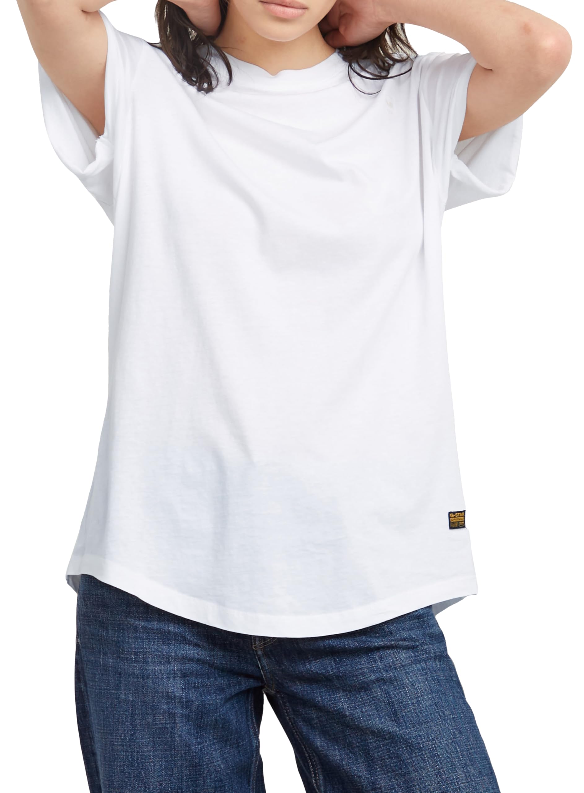 G-Star Raw Women's Lash Fem Loose Fit T-Shirt - XX-Large White Cotton Casual Tee for Everyday Wear, Street Style & Layering