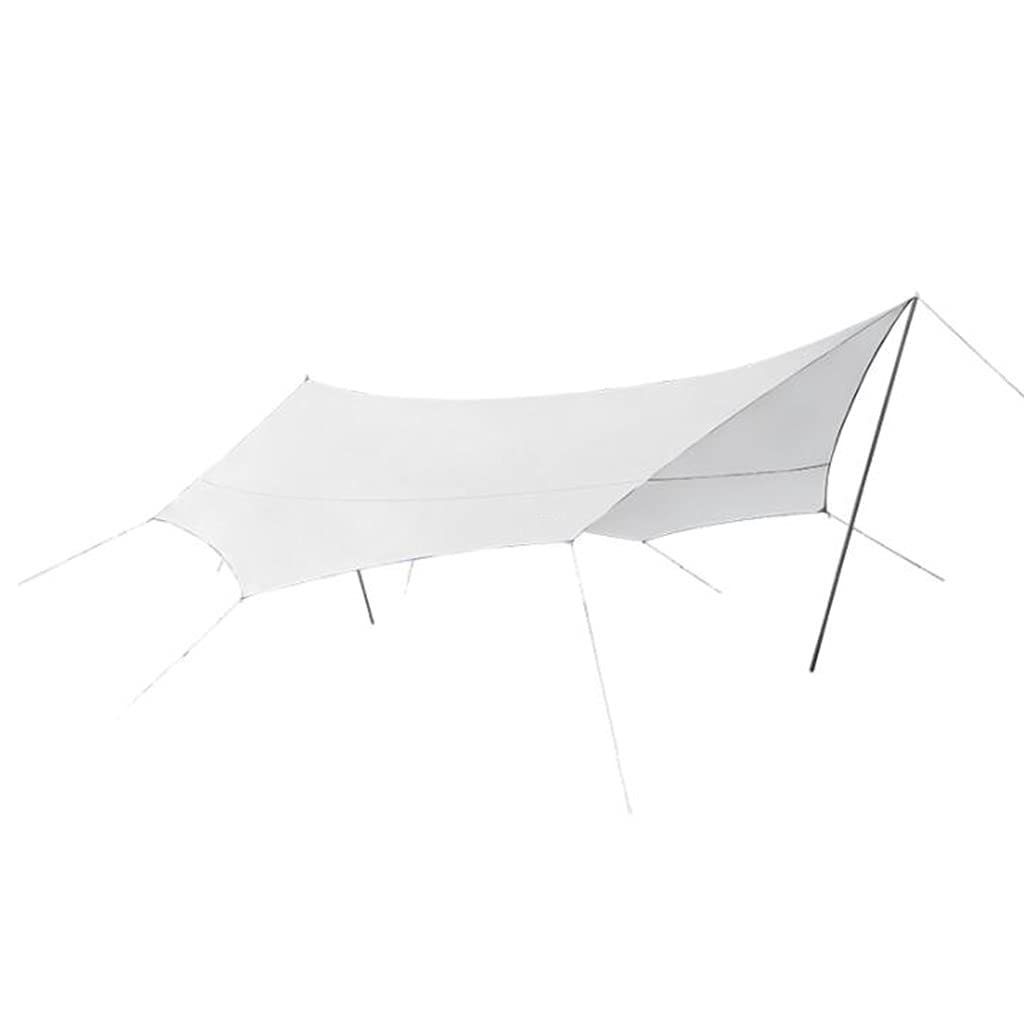 BBGS Waterproof Hammock Rain Fly Tent Tarp with Poles & Ropes - Lightweight Camping Shelter for Backpacking, Hiking, Outdoor Adventures - Perfect for Rain Protection & Shade in Wilderness Camping