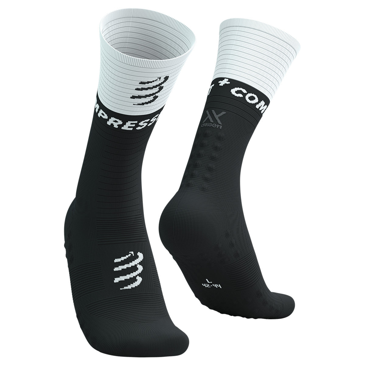 Compressport Mid Compression V2.0 Running Socks - Performance Athletic Socks for Marathon, Hiking & Sports - Enhanced Support & Comfort for Men & Women