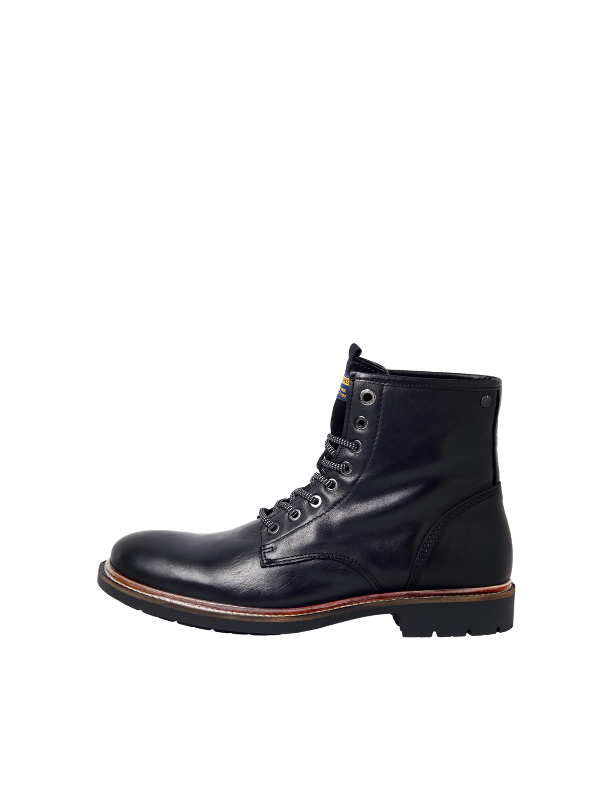 JACK & JONES Men's Leather Ankle Boots for Casual Wear