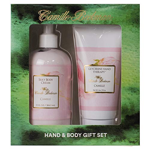 Camille Beckman Silky Body & Glycerin Hand Cream Duo Set - Ultra Moisturizing Lotion for Dry Skin - Perfect for Gift Sets & Daily Hydration at Home or Office