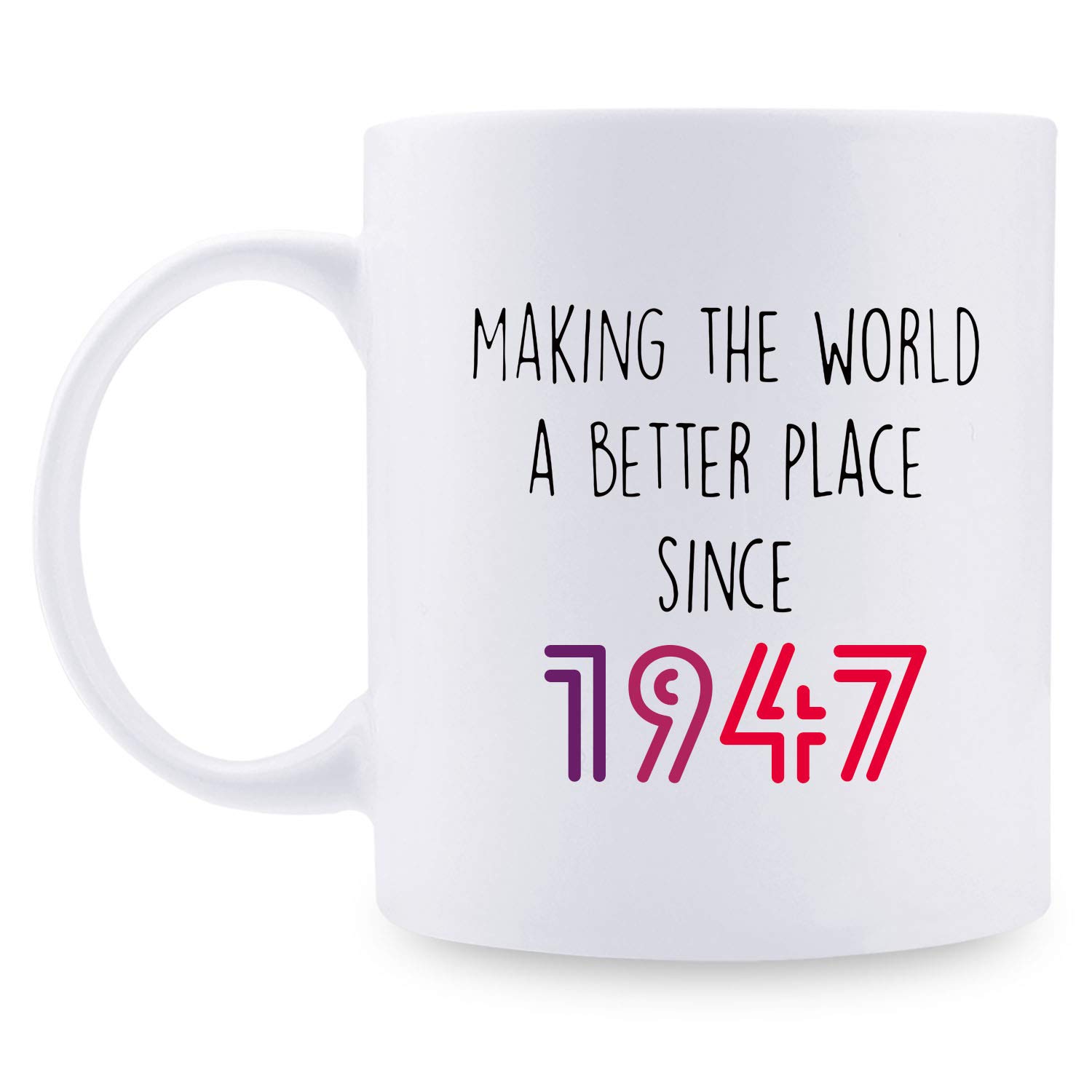 72nd Birthday Gifts for Men 1947 - Funny 11oz Coffee Mug for Dad, Husband, Friend, Brother, Him, Colleague | Perfect 72 Years Old Birthday Present for Coffee Lovers | Great for Office Use, Home Decor & Retirement Celebrations