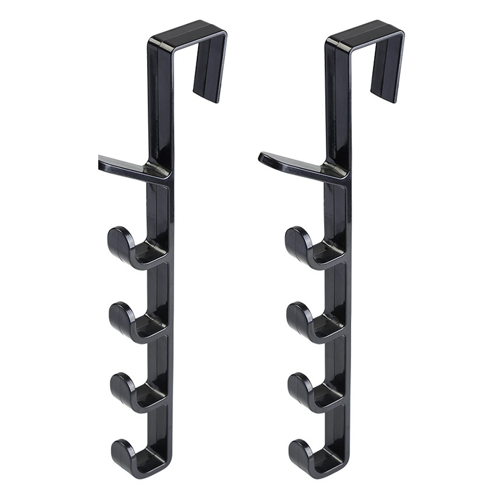 2-Pack Punch-Free ABS Door Hanger Storage Organizer - Sturdy Backpack & Towel Holder for Bathroom, Bedroom & Closet Organization - Space Saving Hanging Solution for Clothes, Accessories & More
