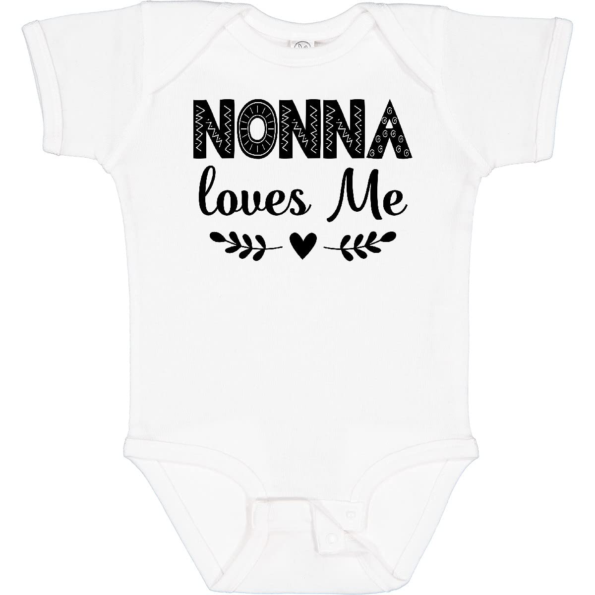 Inktastic Nonna Baby Clothes - Cute Grandchild Baby Bodysuit for Newborns & Infants - Perfect Gift for Grandparents & Family Photos