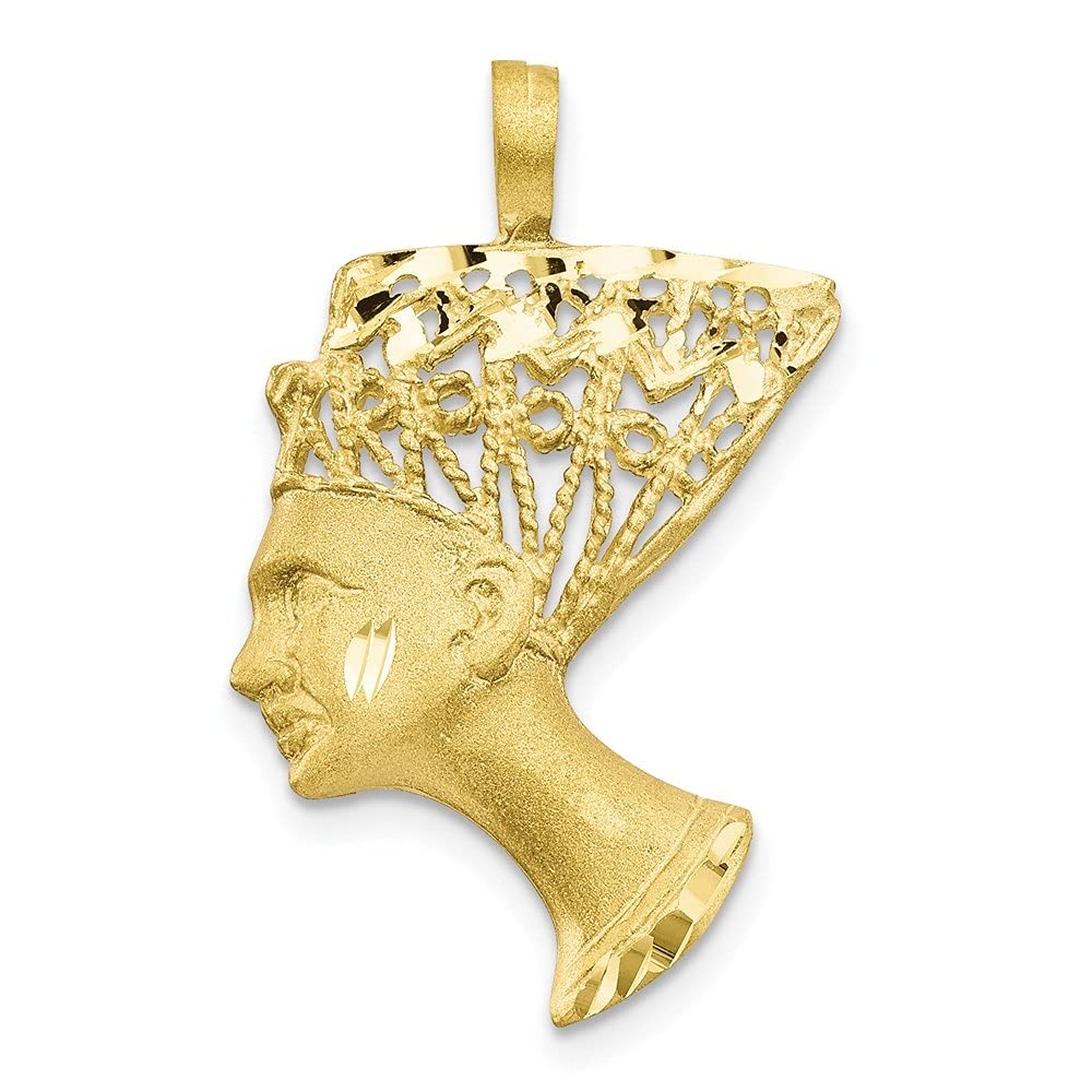 10K Yellow Gold Egyptian Head Charm Pendant for Women - Elegant Fine Jewelry Gift for Birthday, Anniversary & Special Occasions | Perfect for Layering & Everyday Wear
