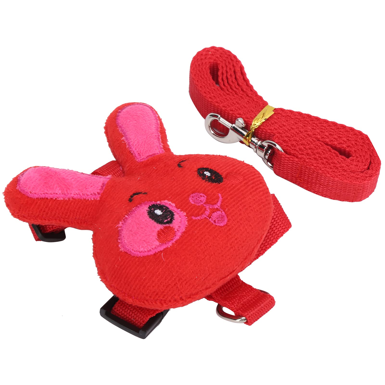 **Rabbit Pattern Small Animal Harness & Leash Set - Adjustable Chest Strap for Hamsters, Guinea Pigs, Chinchillas - Safe & Comfortable Pet Walking Lead for Outdoor Adventures & Playtime**