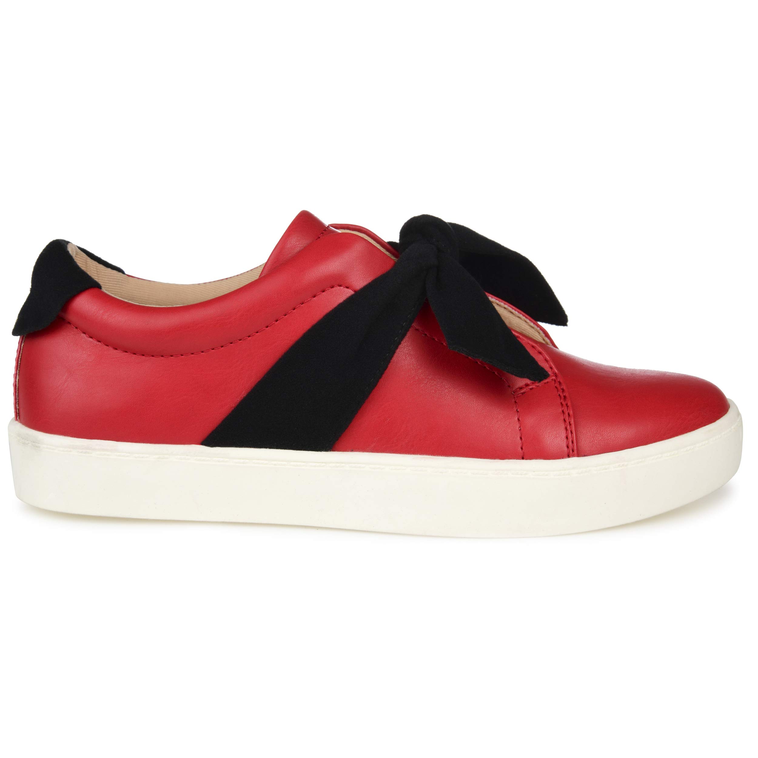 Brinley Co. Women's Comfort Foam™ Slip-On Sneakers with Bow Detail - Lightweight Walking Shoes for Casual Wear, Work & Travel