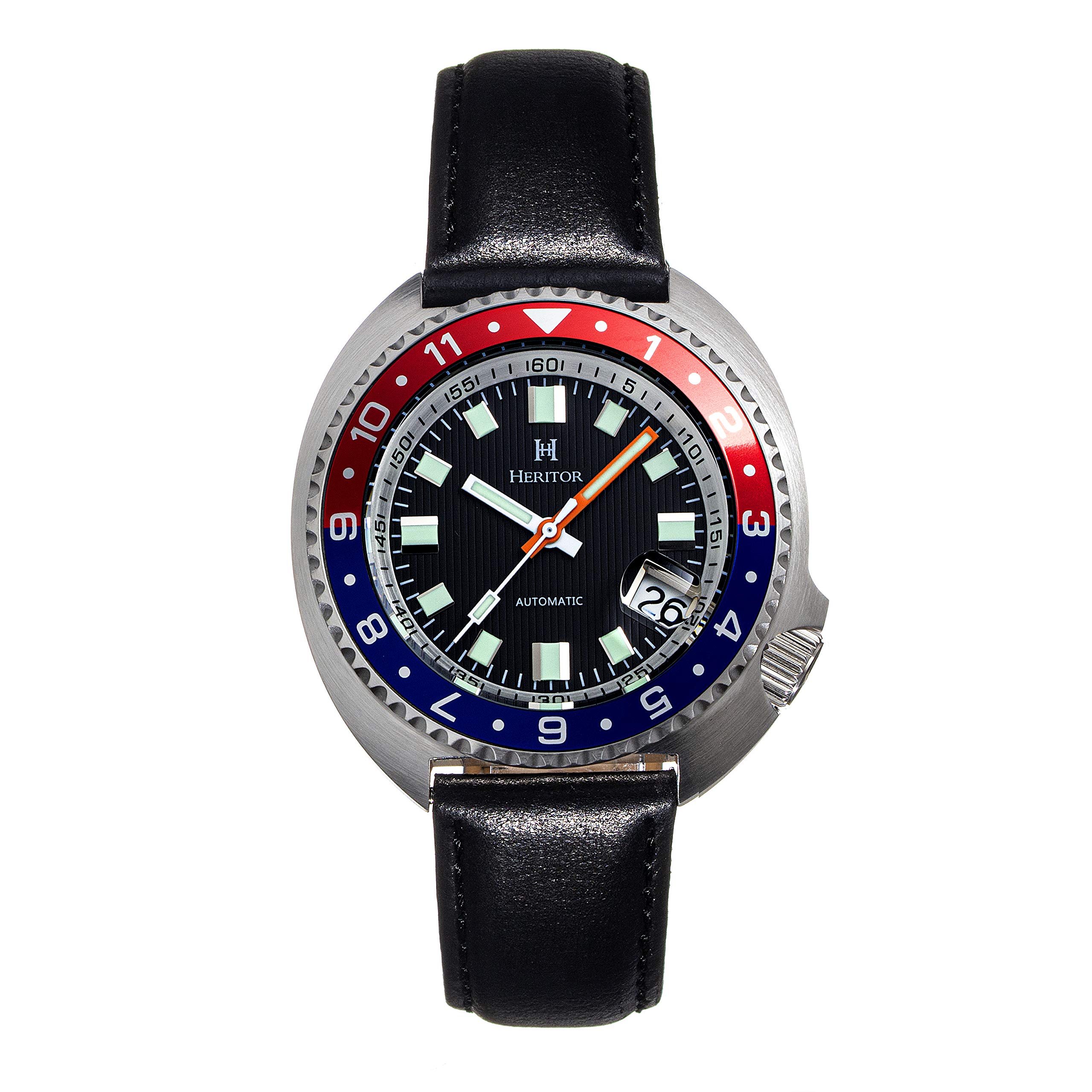 Heritor Automatic Men's Watch with Genuine Leather Band & Date Display - Perfect for Business, Casual Wear & Special Occasions