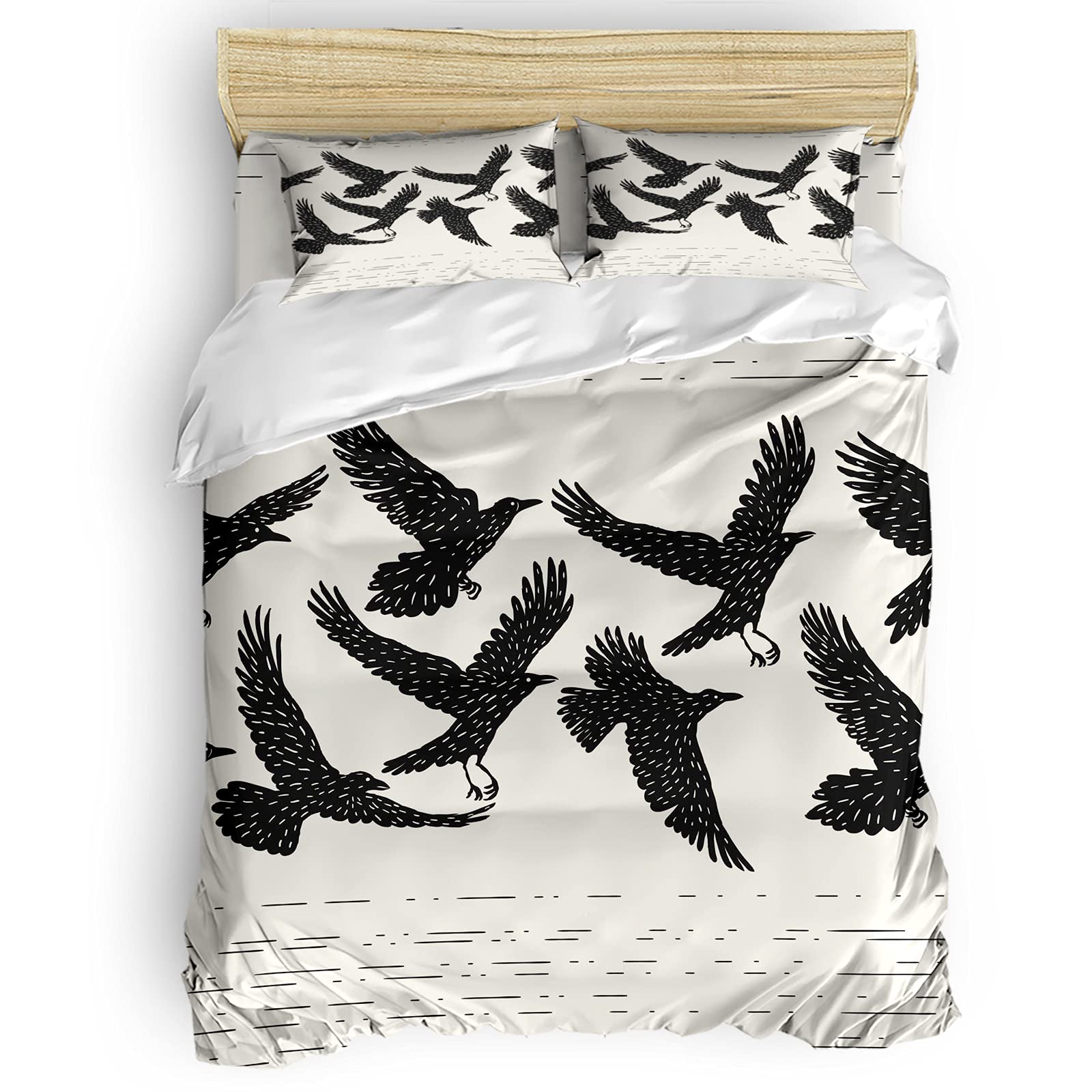 SODIKA 4-Piece Cotton Duvet Cover Set - Ultra Soft, Easy Care Bedding for Twin, Queen & King Size Beds | Includes 2 Pillow Shams (California King 92x106 Inches) | Perfect for Cozy Bedrooms, Guest Rooms & Vacation Homes