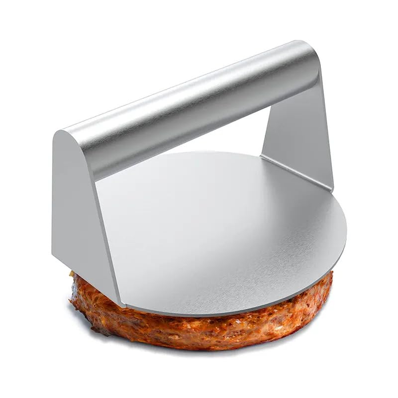 **Elivete Stainless Steel Smash Burger Press - Professional Hamburger Patty Maker & Smasher for Griddle - Perfect for BBQ, Grilling, and Home Cooking**