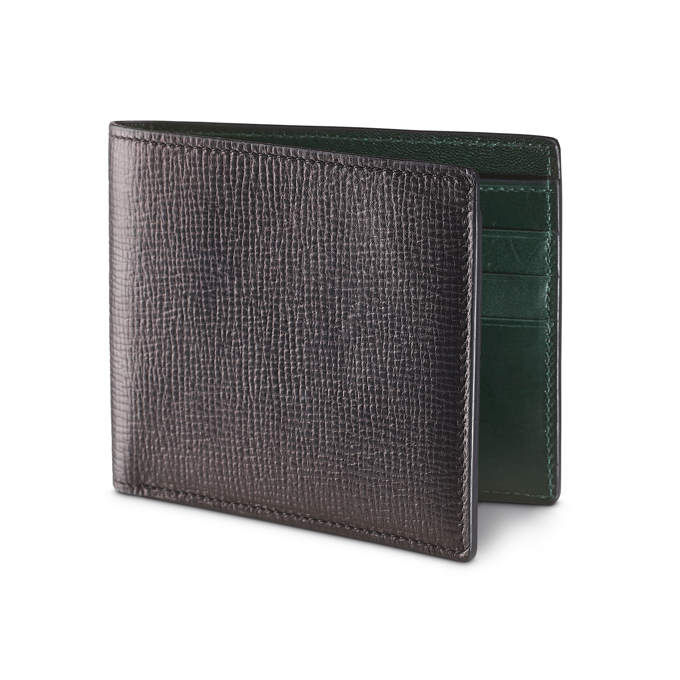 Genuine Black Willow Grain Leather Billfold Wallet for Men - Slim RFID Blocking Bifold Wallet with Money Clip, Perfect for Everyday Use, Travel & Business