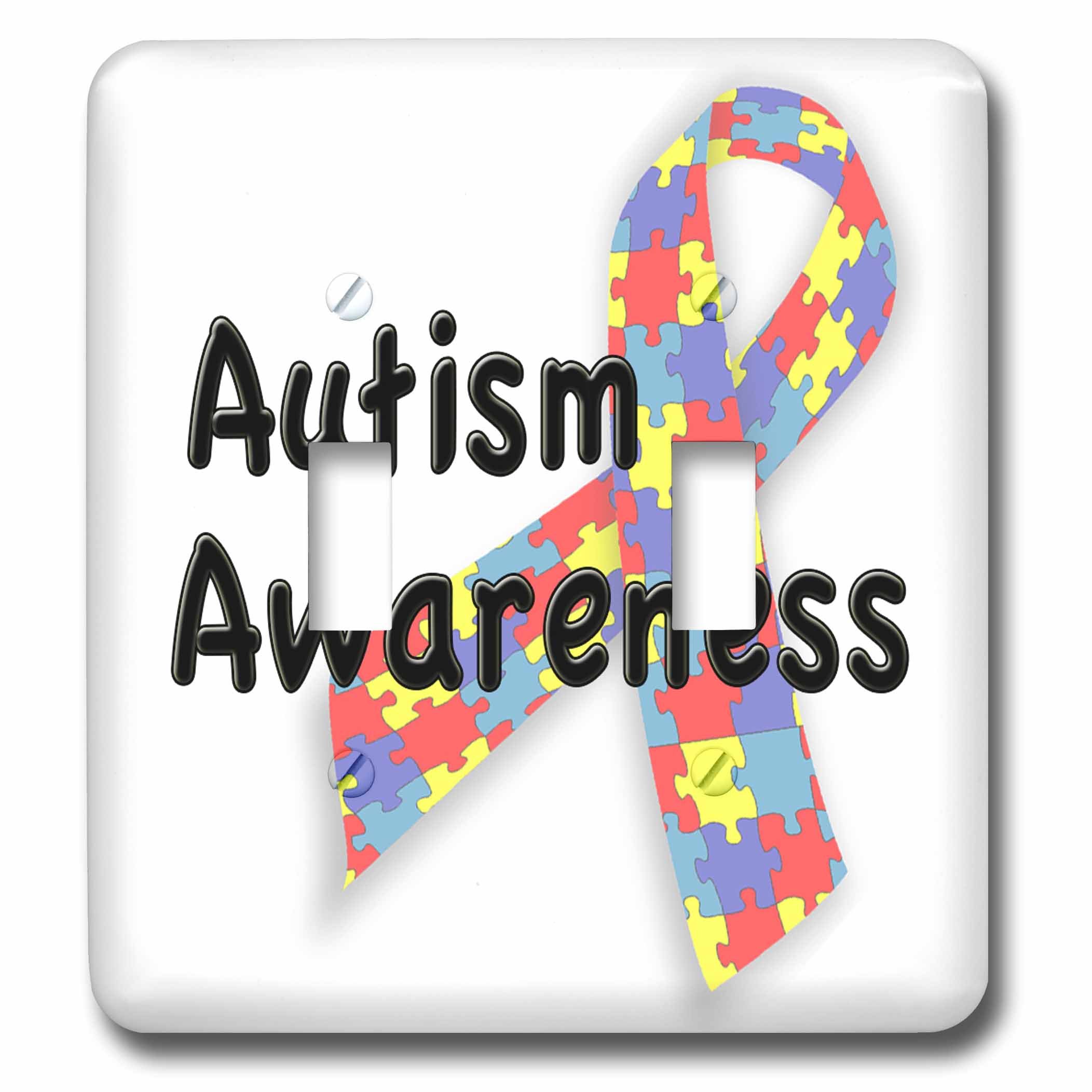 3D Rose EvaDane Autism Awareness Double Toggle Switch - Inspirational Quote Design for Home, Office & DIY Electronics Projects - Perfect for Wall Decor, Gifts & Autism Support Awareness