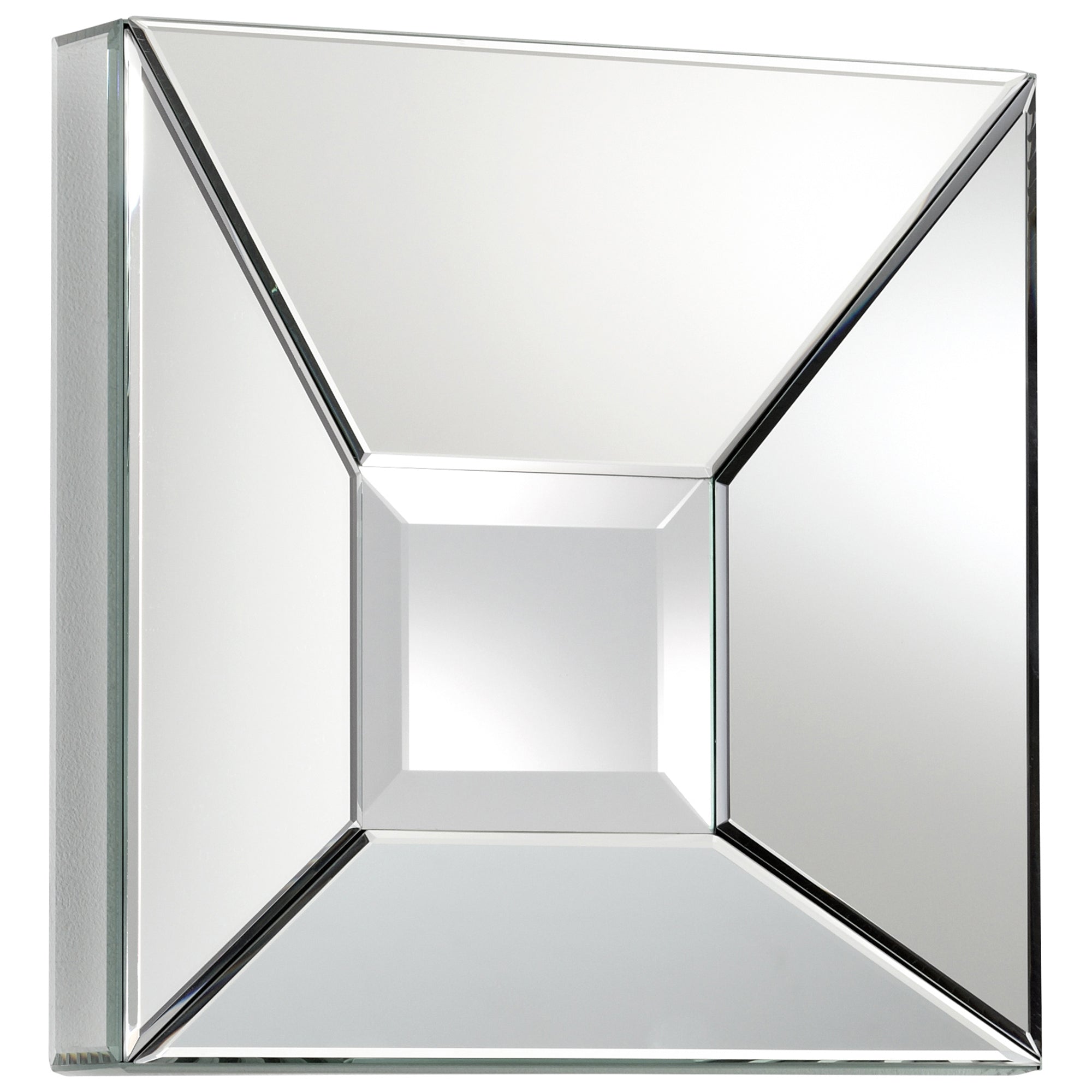 Cyan Design 06382 Pentallica Square Mirror - Clear Glass Wall Mirror for Bathroom, Bedroom & Living Room Decor