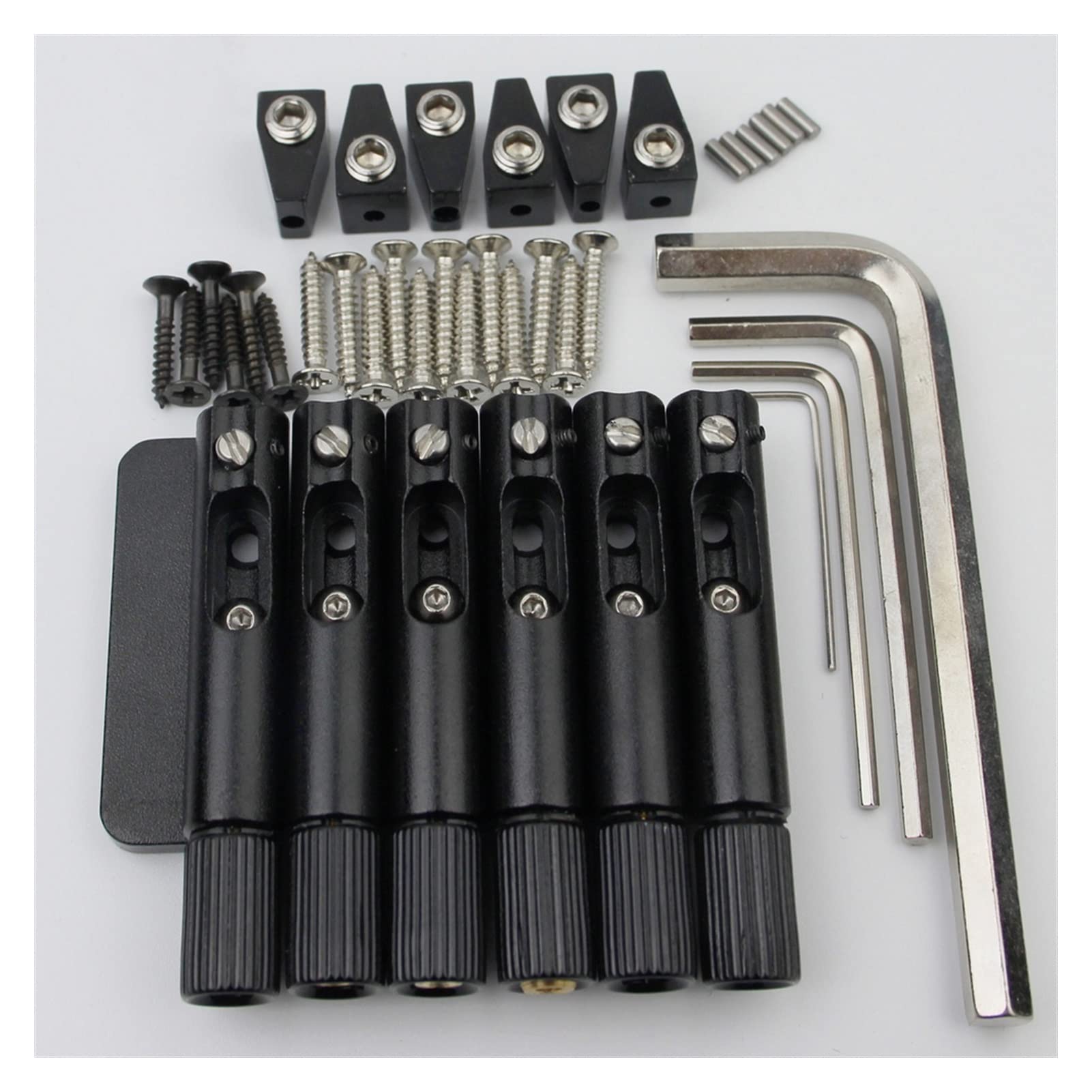 Single Fixed Brass Bridge for 6 String Electric Guitar - Headless Guitar Bridge Replacement - Perfect for Rock, Metal & Studio Recording